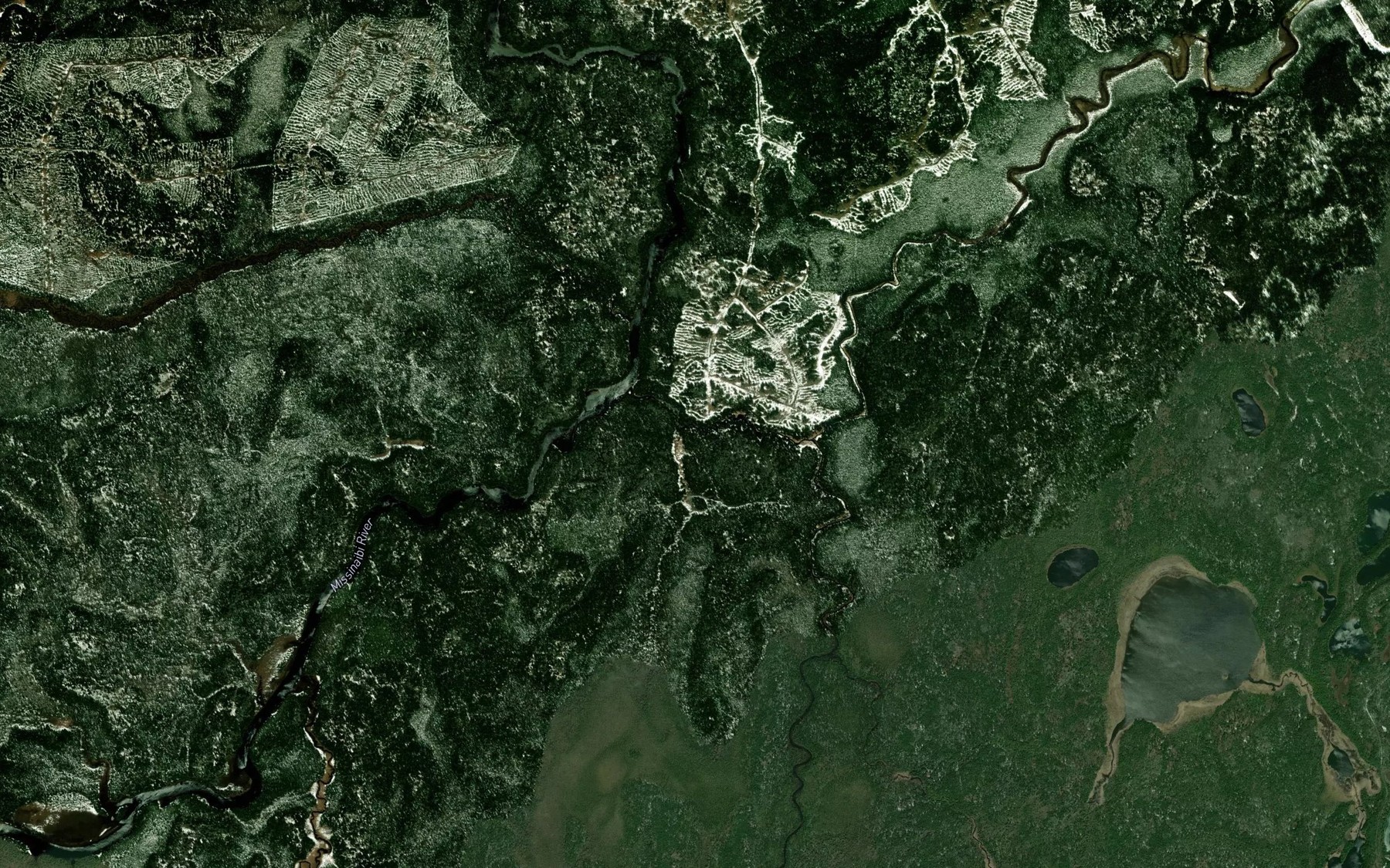 Satellite map of the Flying Post Creek