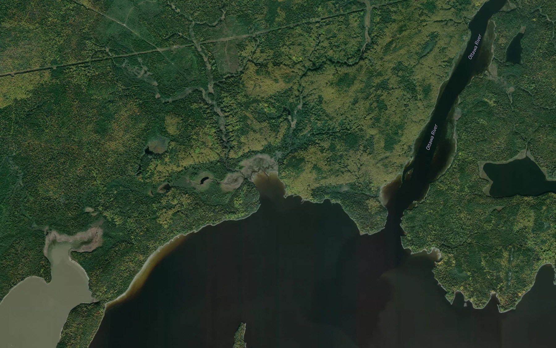 Satellite map of the Baie du Camp Trois