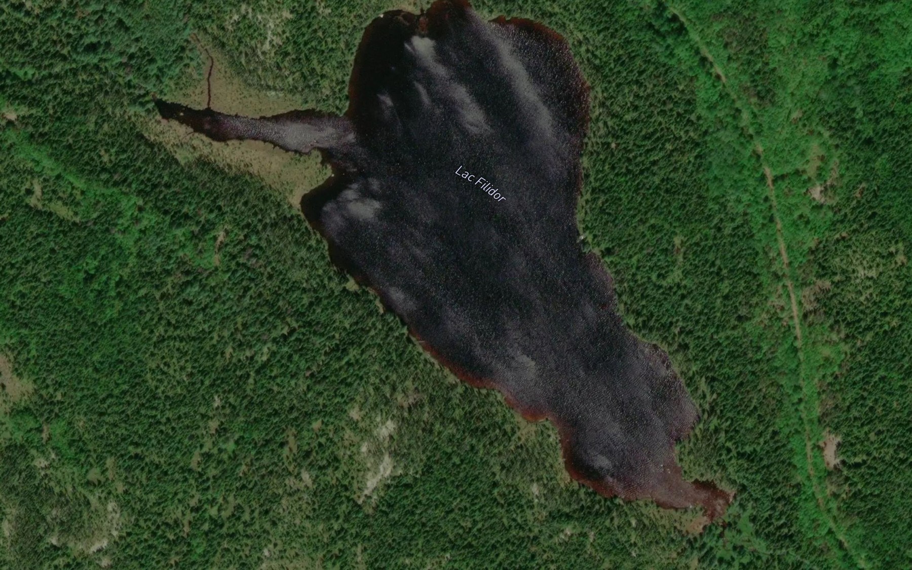 Satellite map of the Lac Filidor