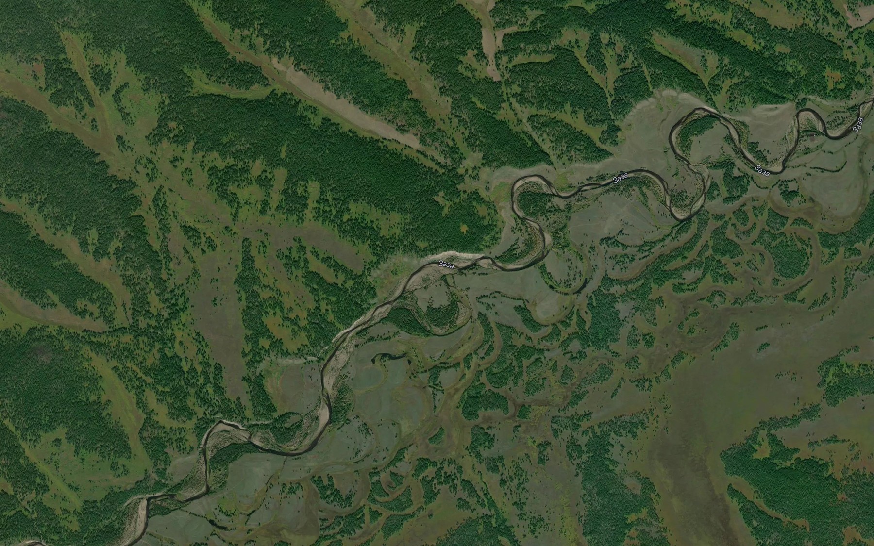 Satellite map of the Shara-Gorkhon