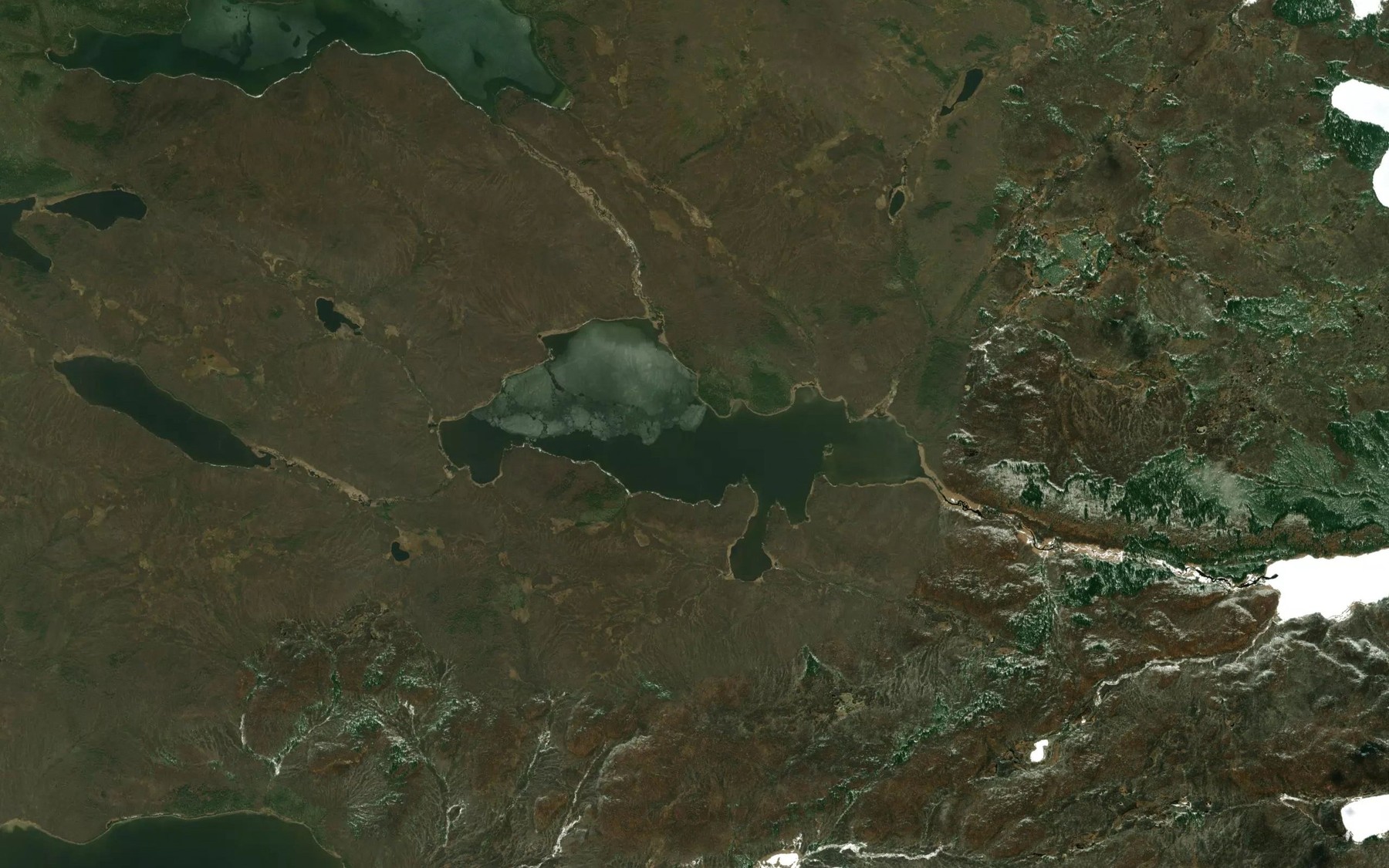 Satellite map of the Aministikowasik Lake