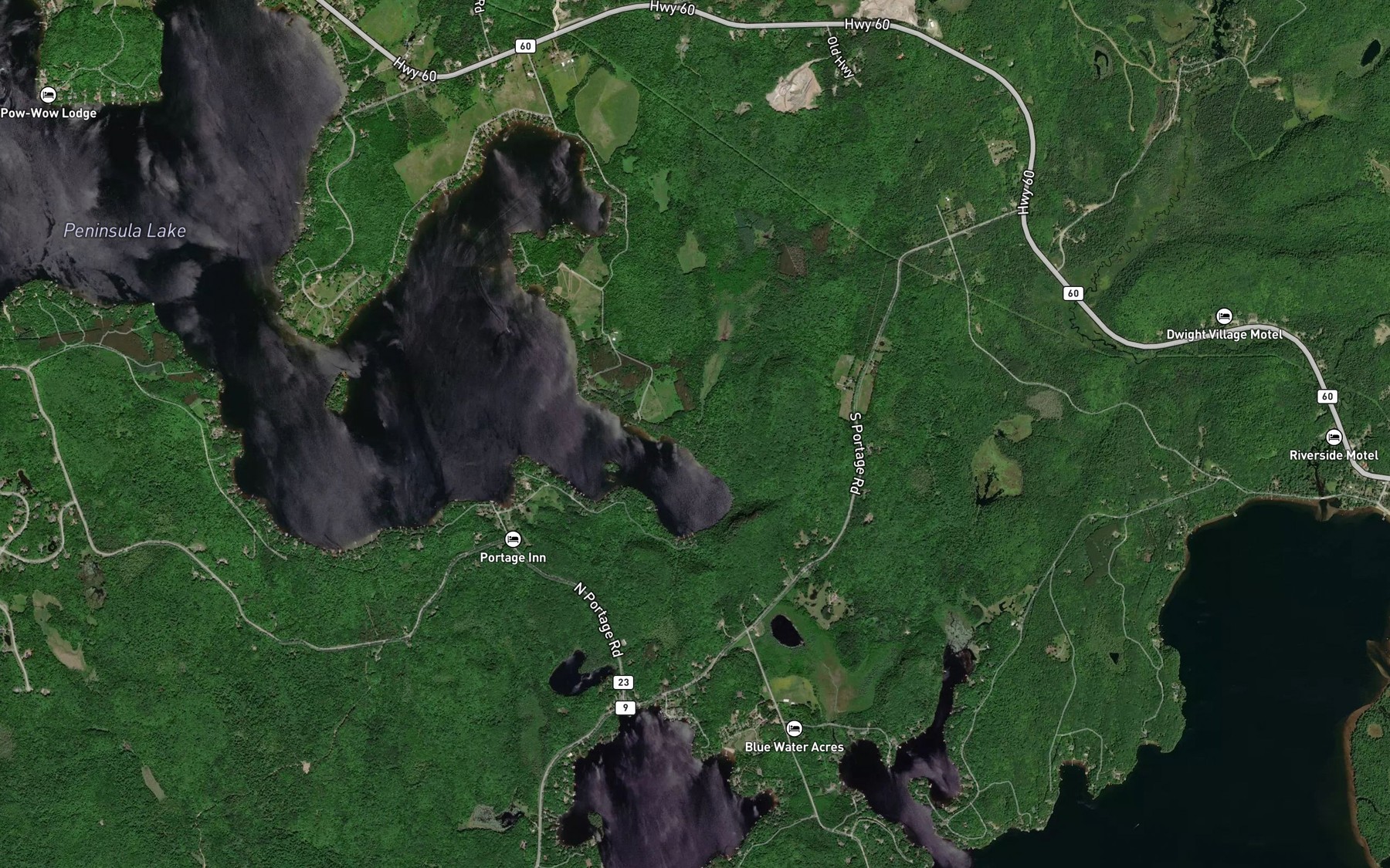 Satellite map of the Wolf Bay