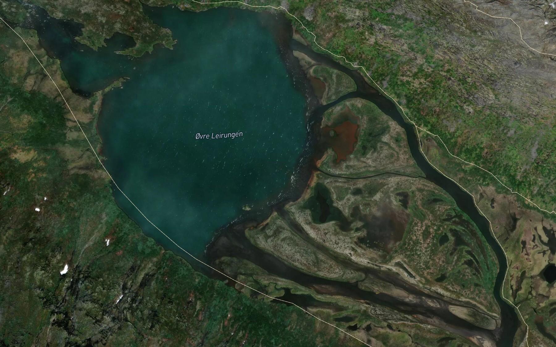Satellite map of the Ovre Leirungen