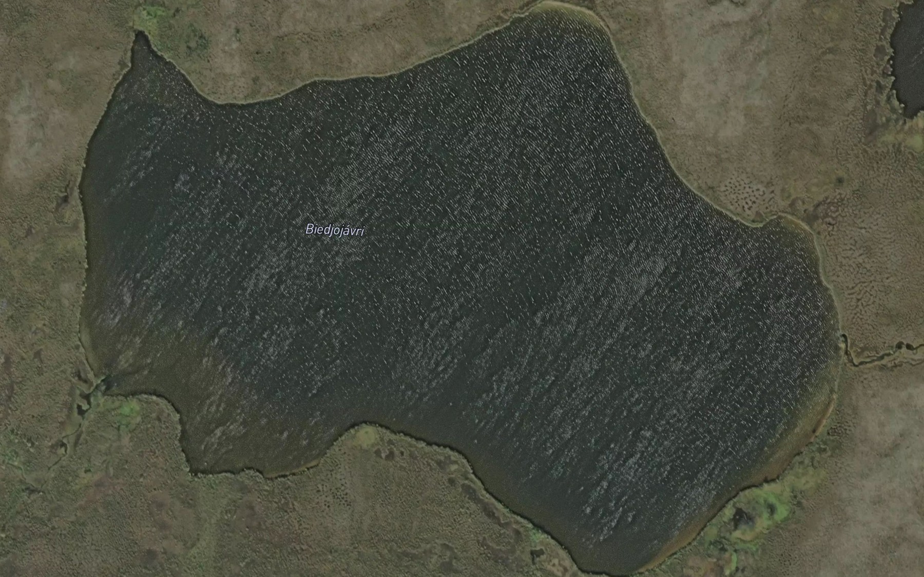Satellite map of the Bieddjujavri
