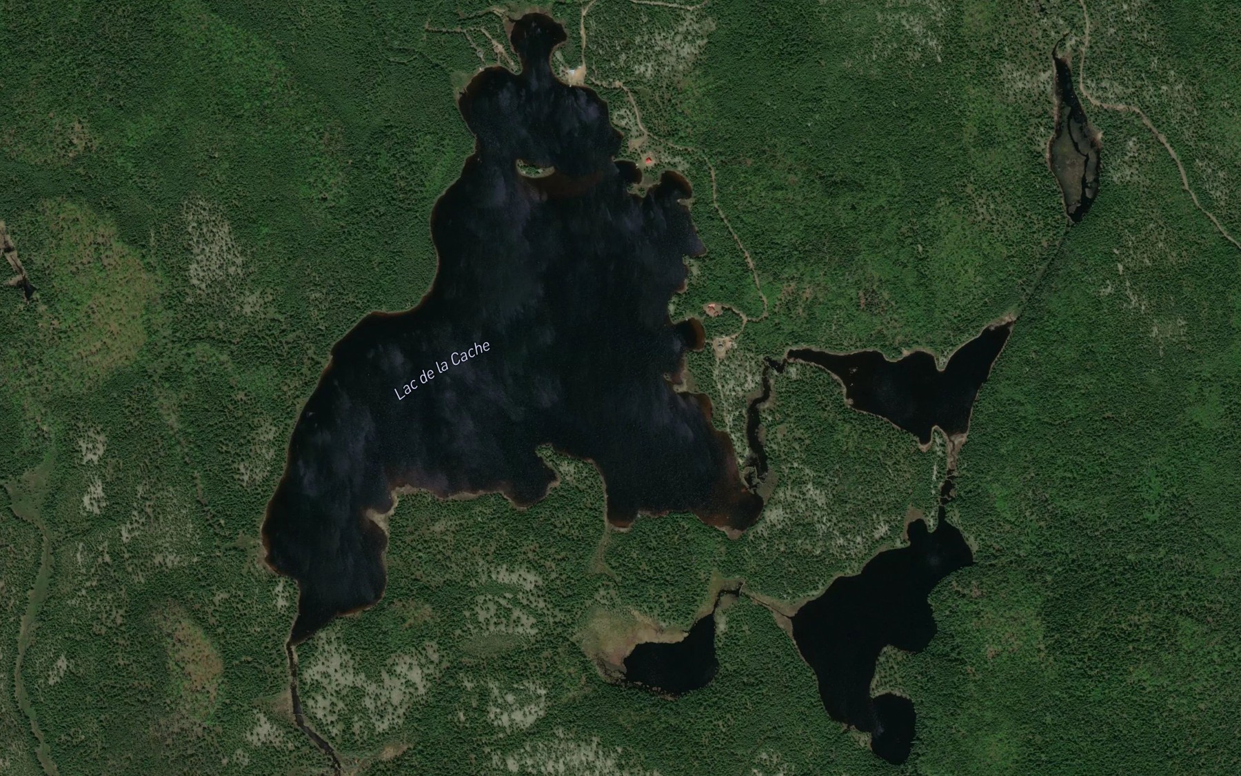 Satellite map of the Lac de la Cache