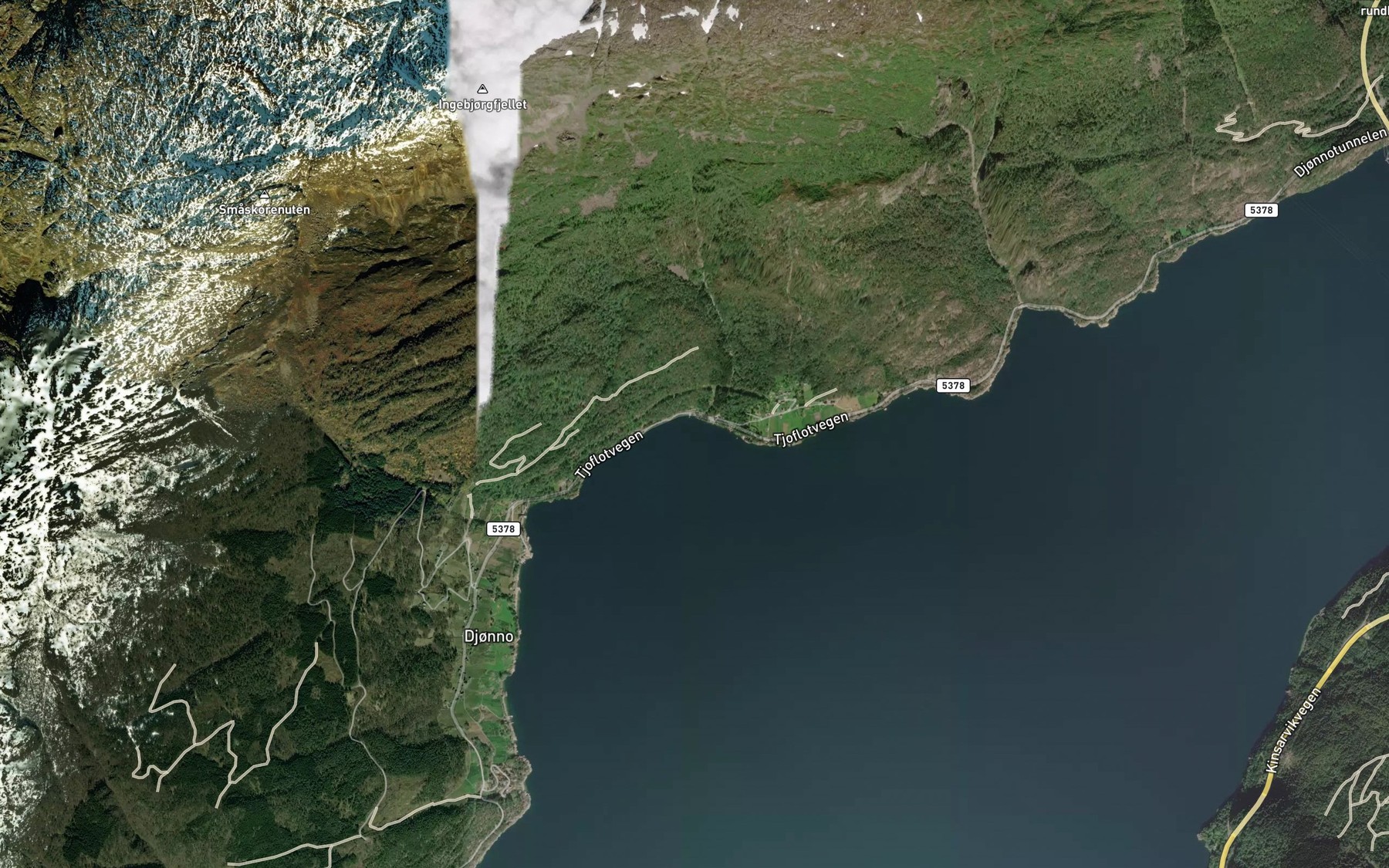 Satellite map of the Kvernasanden