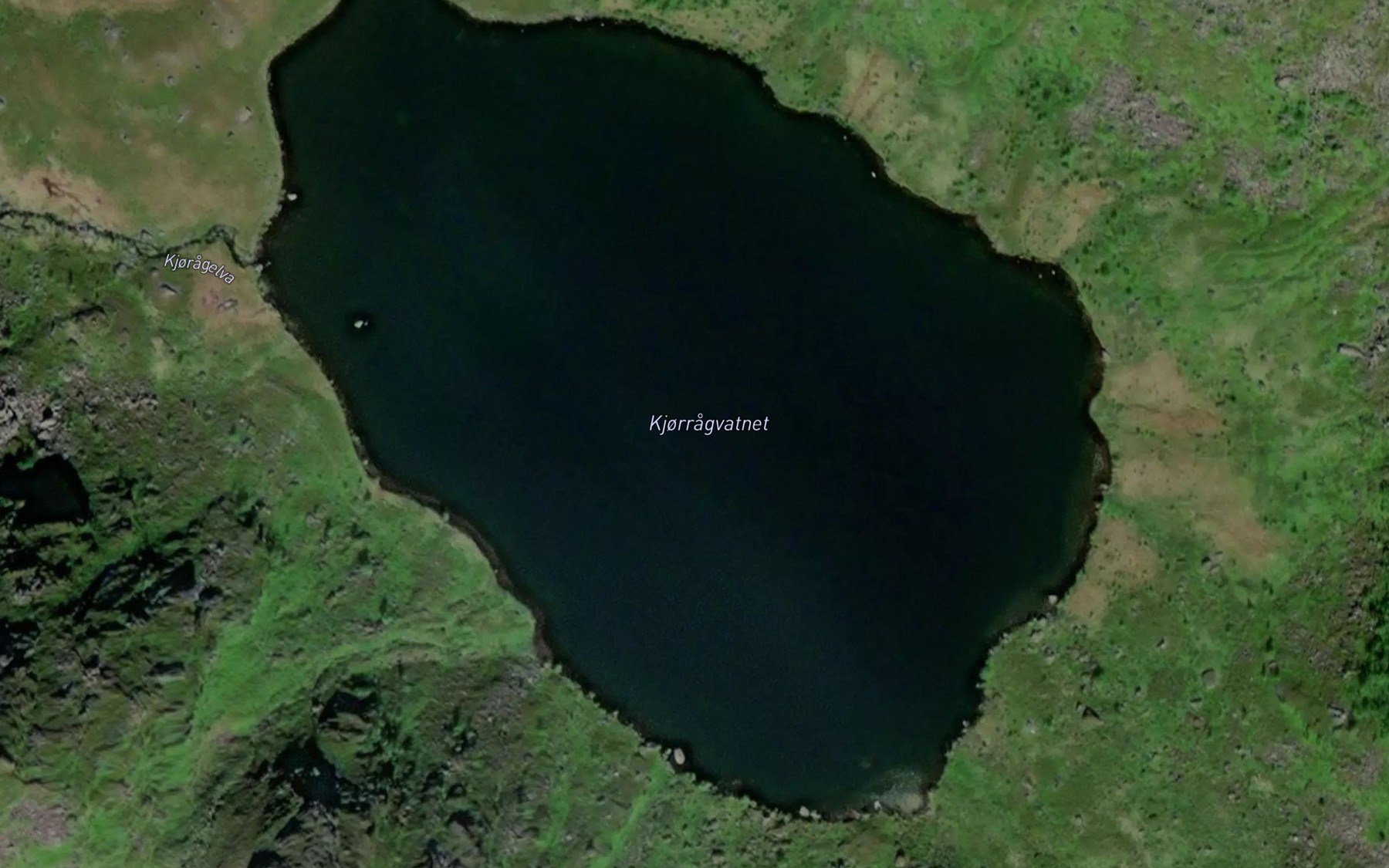 Satellite map of the Kjorhaugvatnet