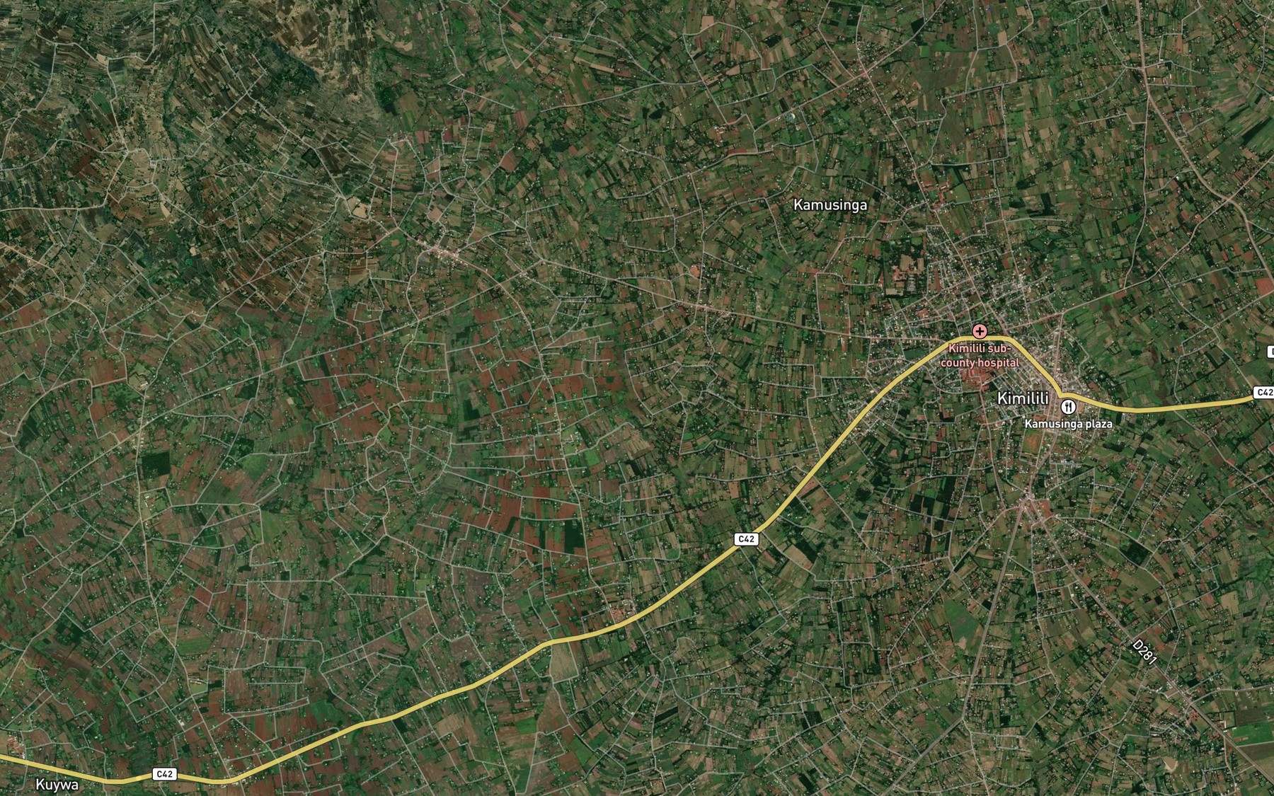 Satellite map of the Kamasingi