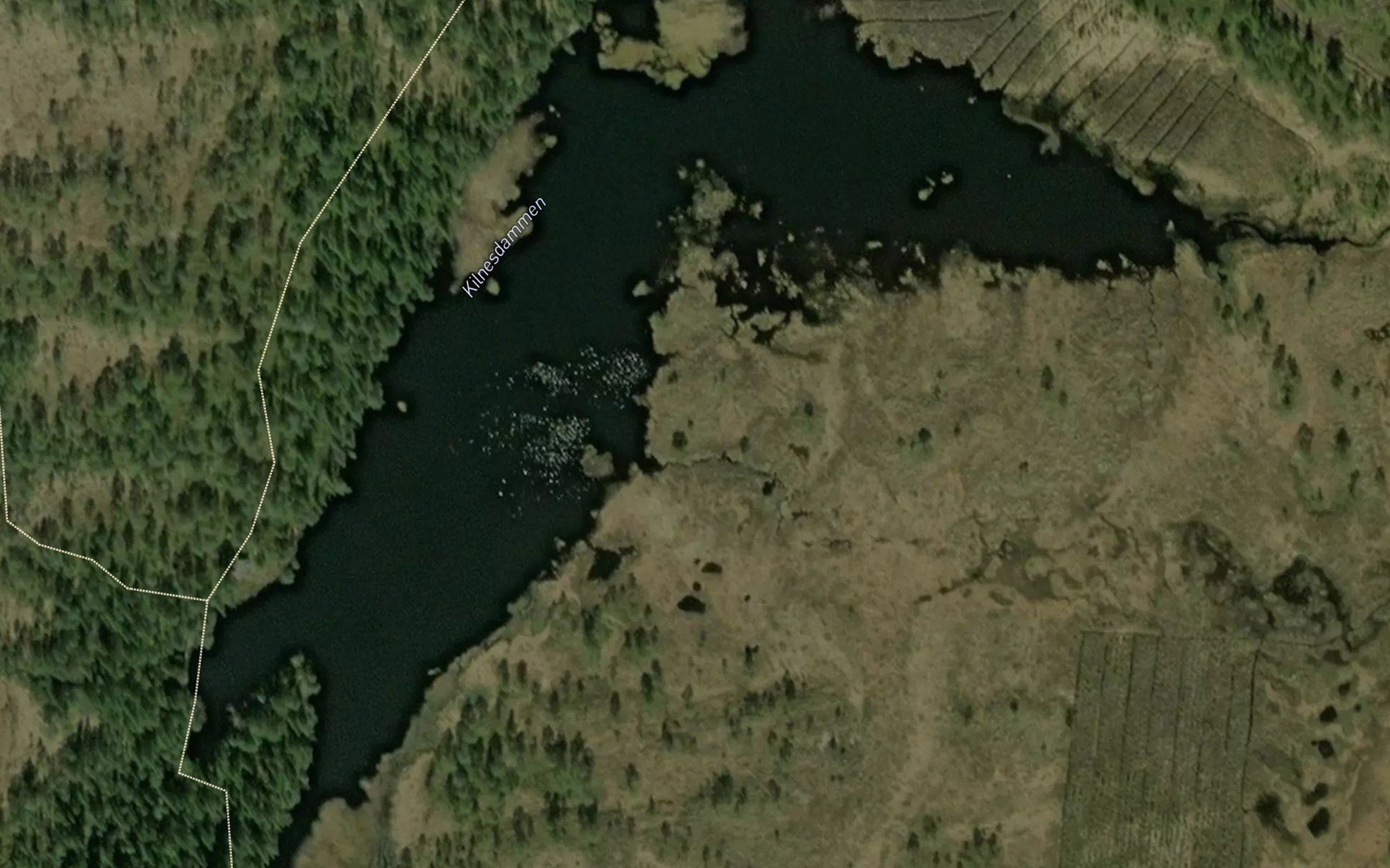 Satellite map of the Kilnesdammen