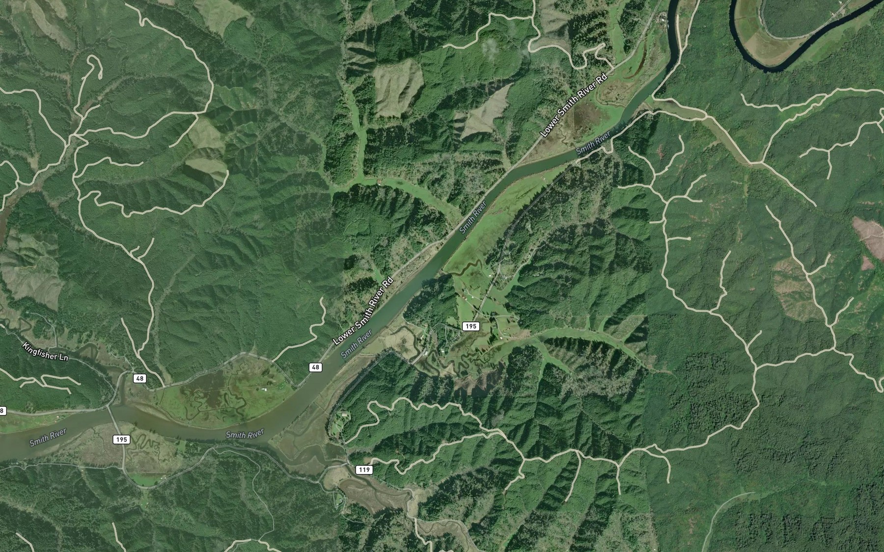 Satellite map of the Black Creek