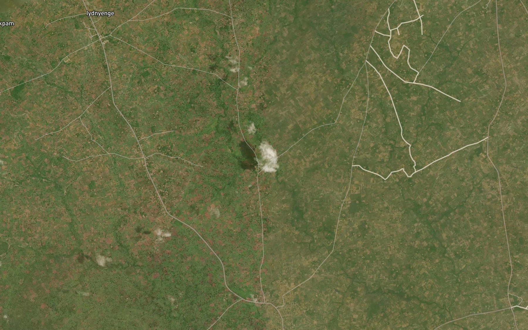 Satellite map of the River Hyundu
