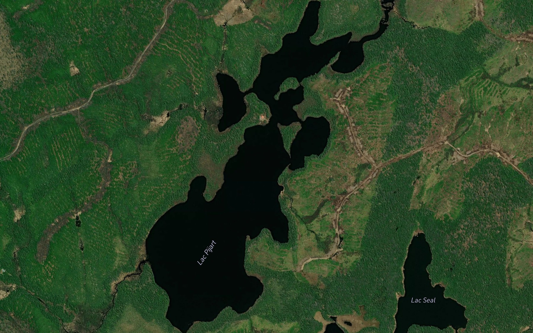Satellite map of the Lac Pijart