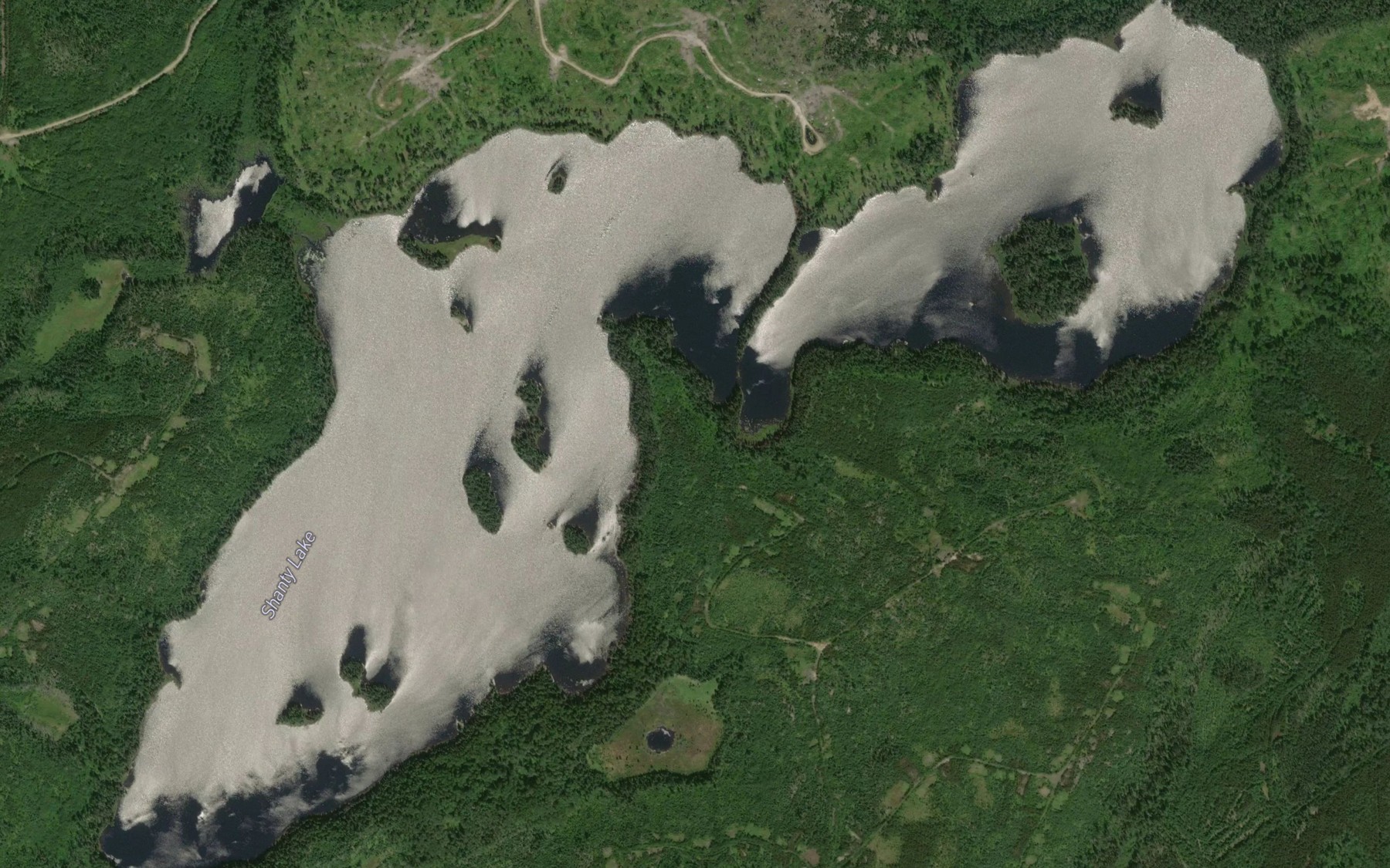 Satellite map of the Shanty Lake