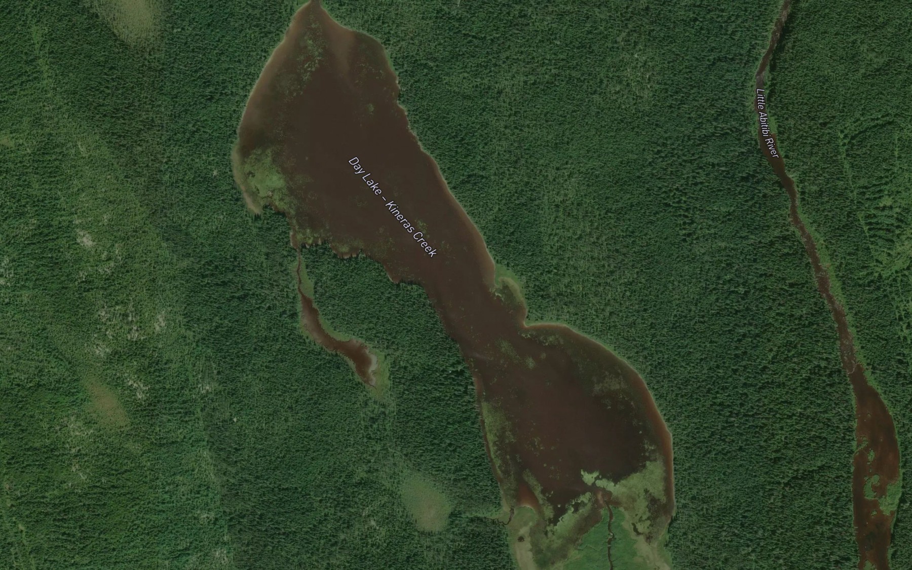 Satellite map of the Day Lake