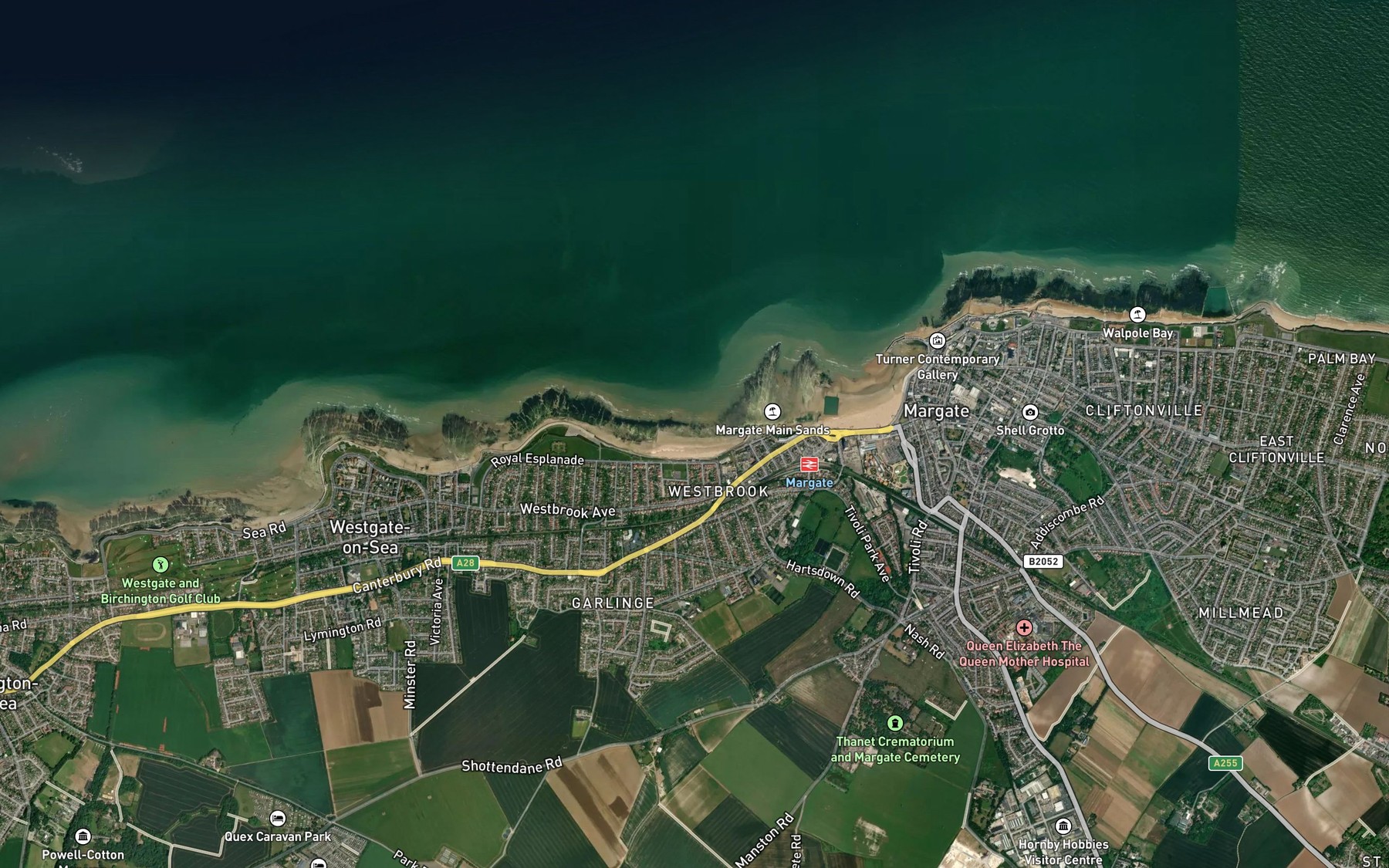 Satellite map of the Westbrook Bay