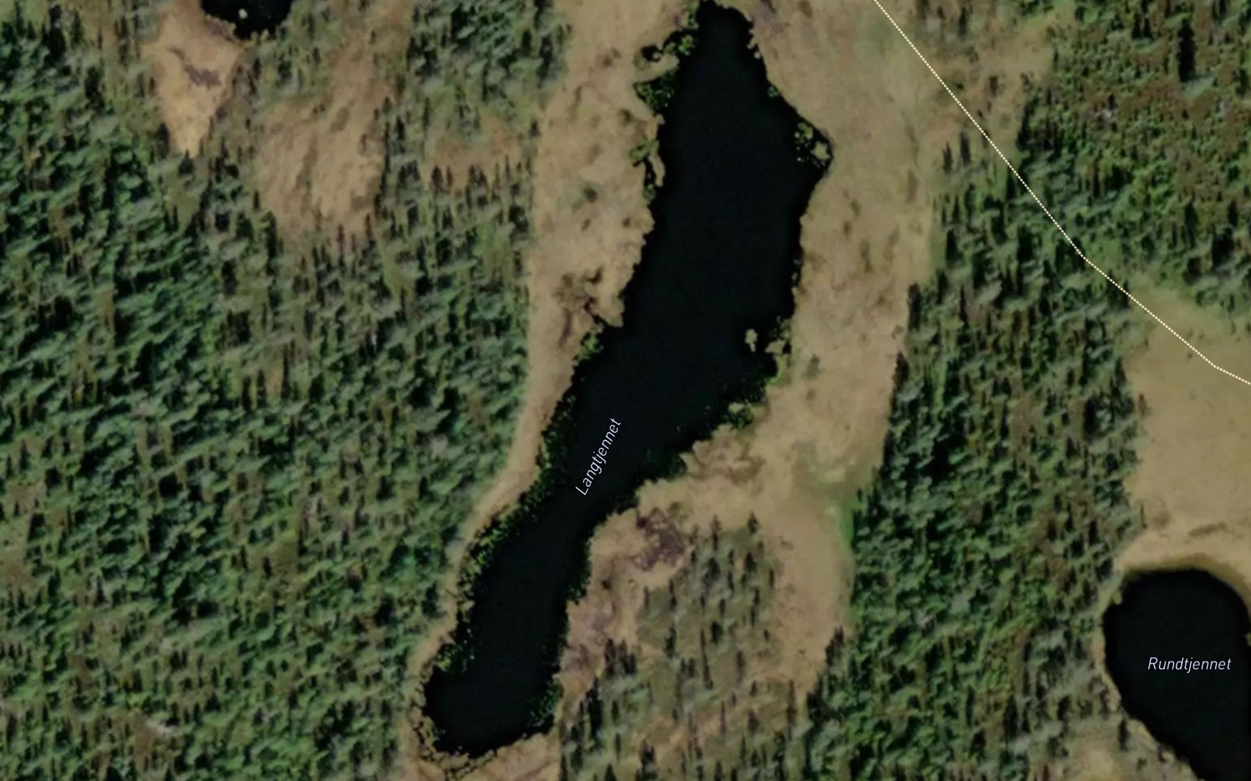 Satellite map of the Langtjernet