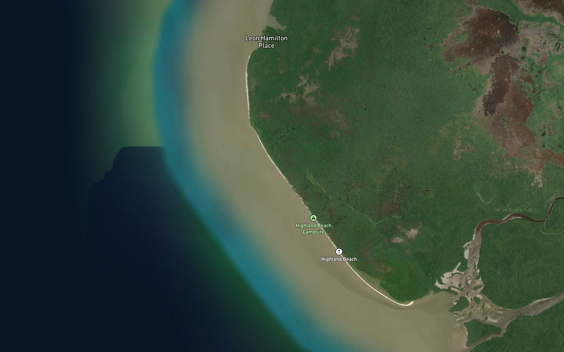 Satellite map of the Big Creek