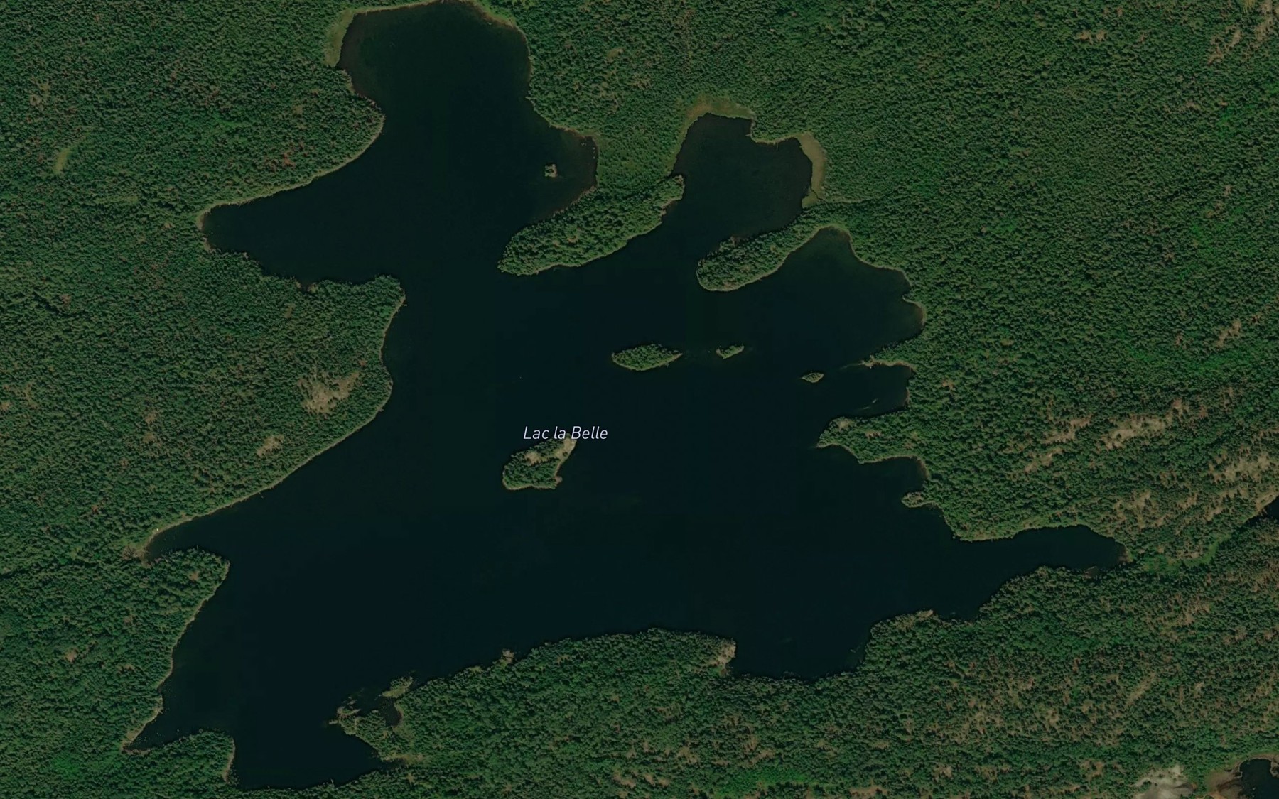 Satellite map of the Lac la Belle