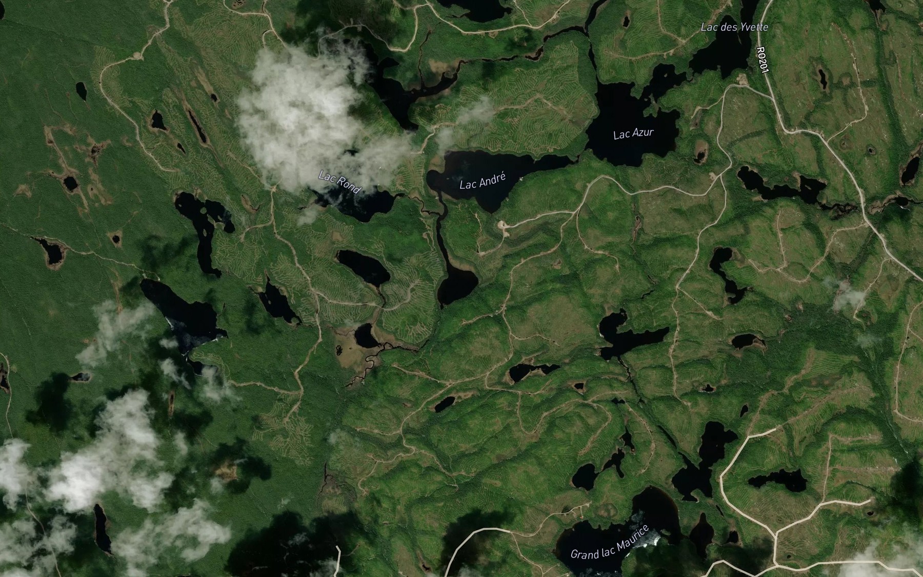 Satellite map of the Lac Margot