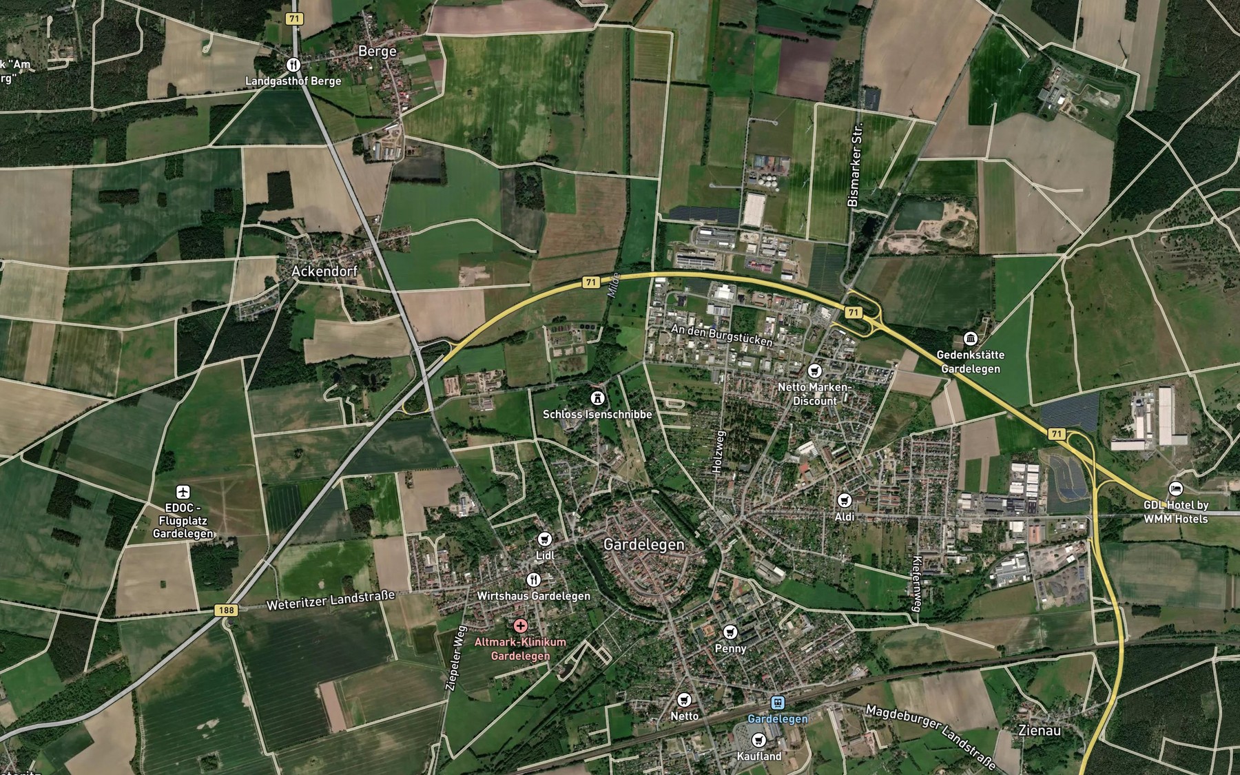 Satellite map of the Laugebach