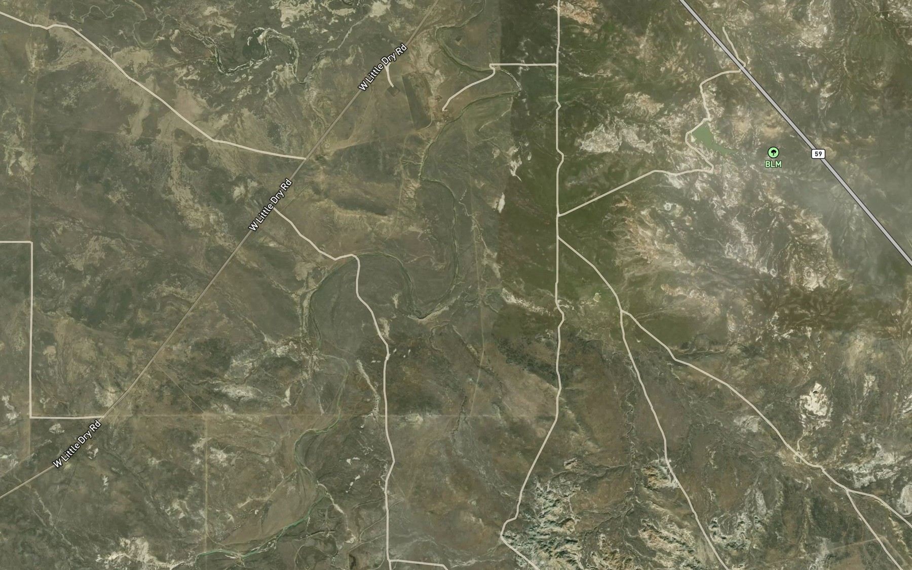 Satellite map of the Graveyard Creek