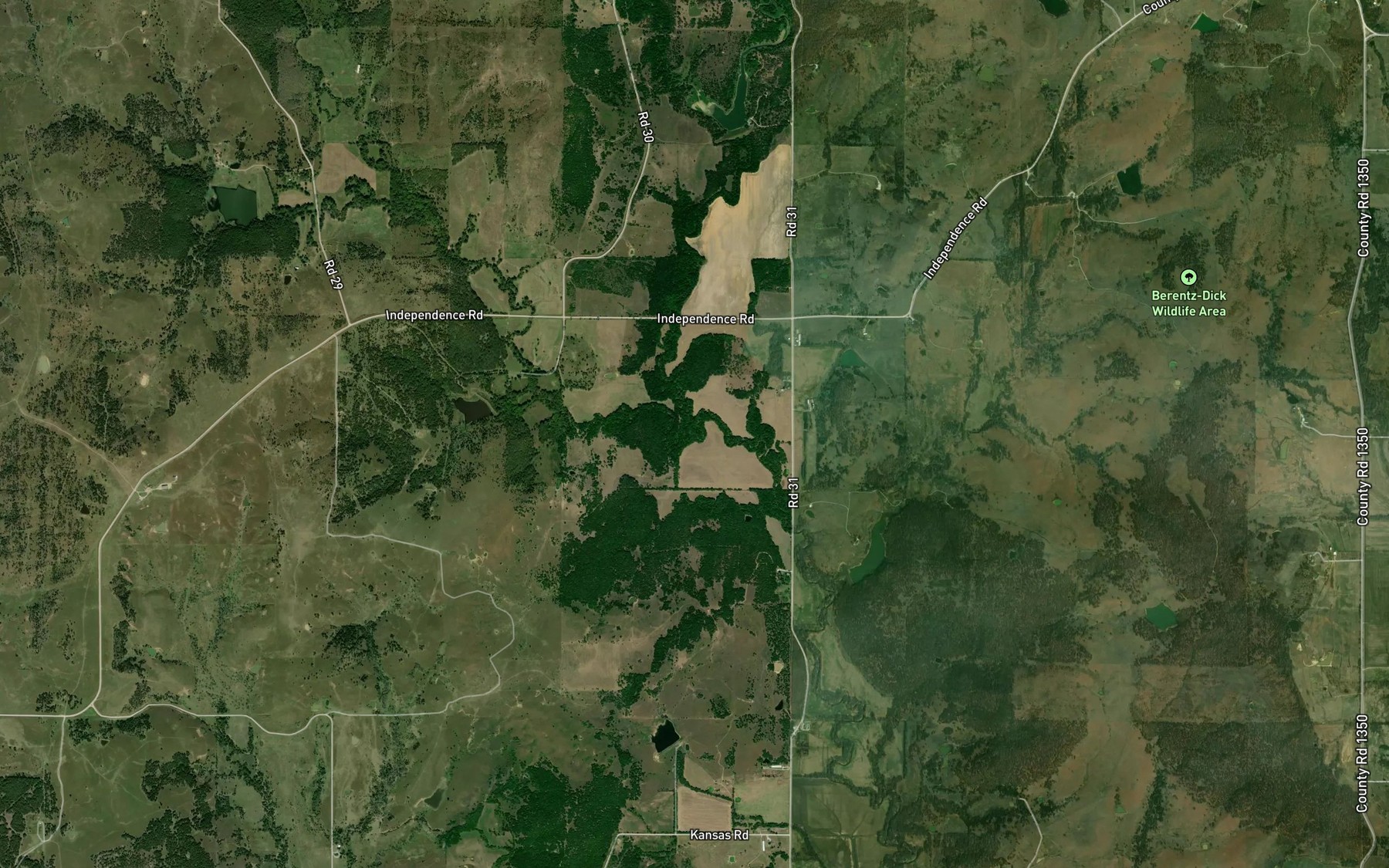Satellite map of the California Creek