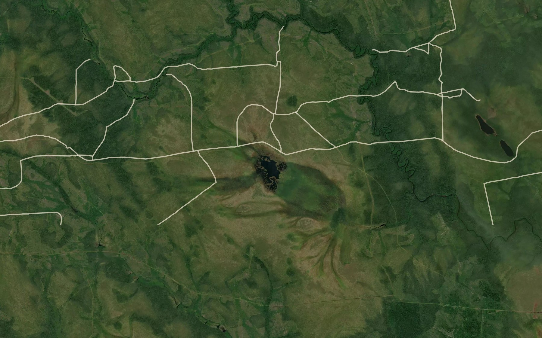 Satellite map of the Mollet Lake