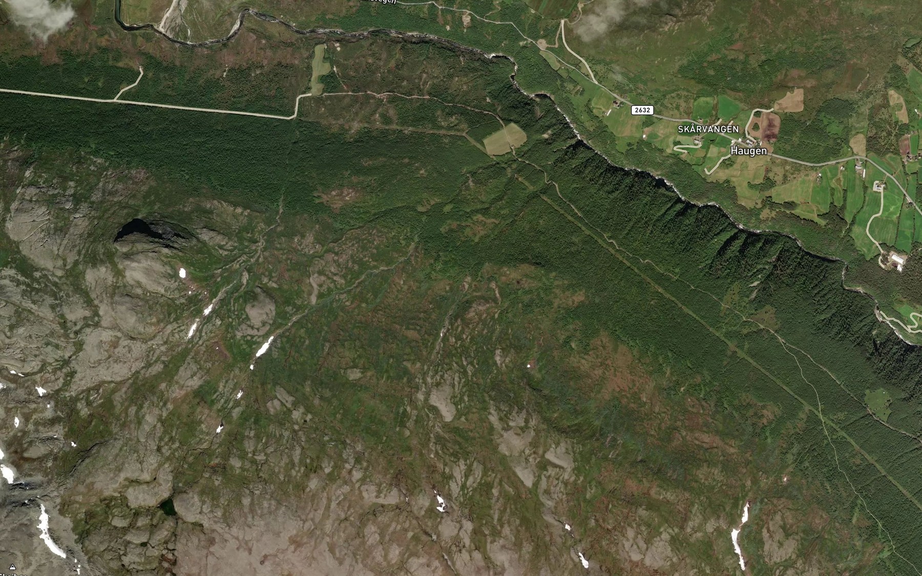 Satellite map of the Gronlibekken,s