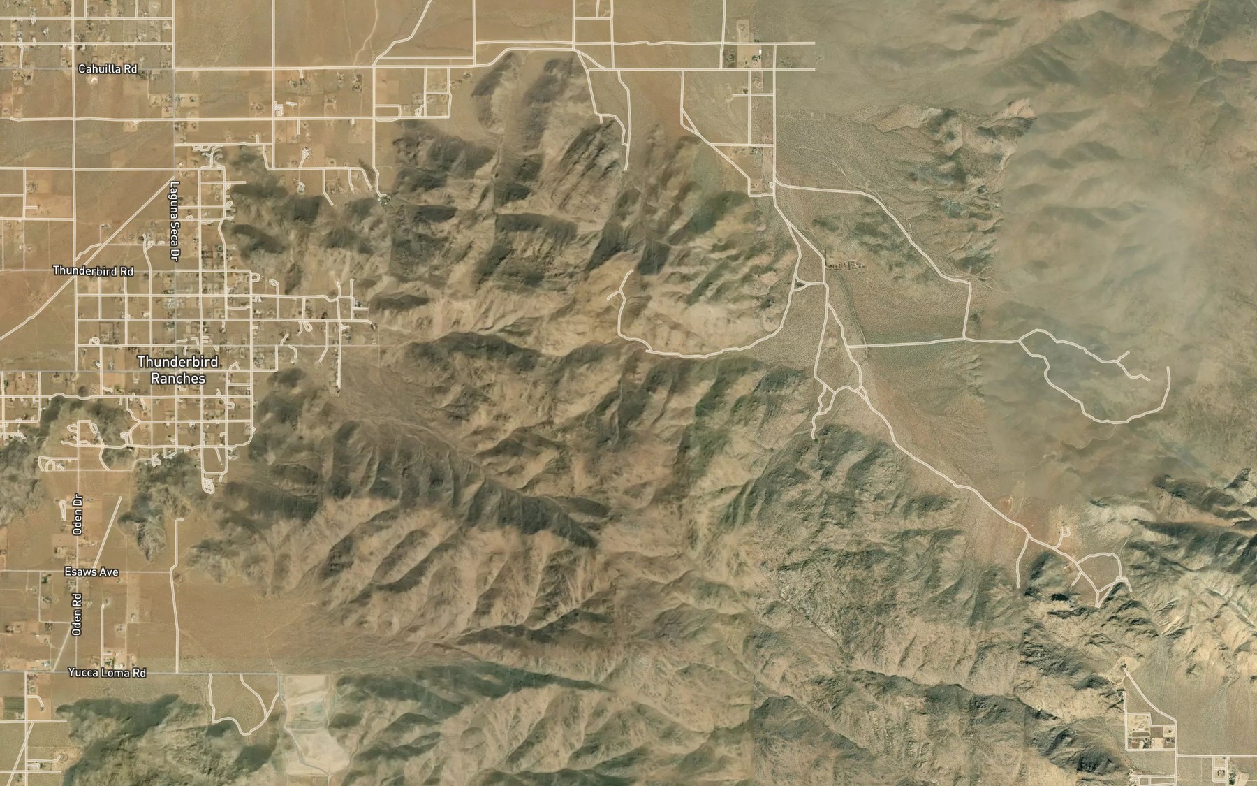 Satellite map of the Horse Spring