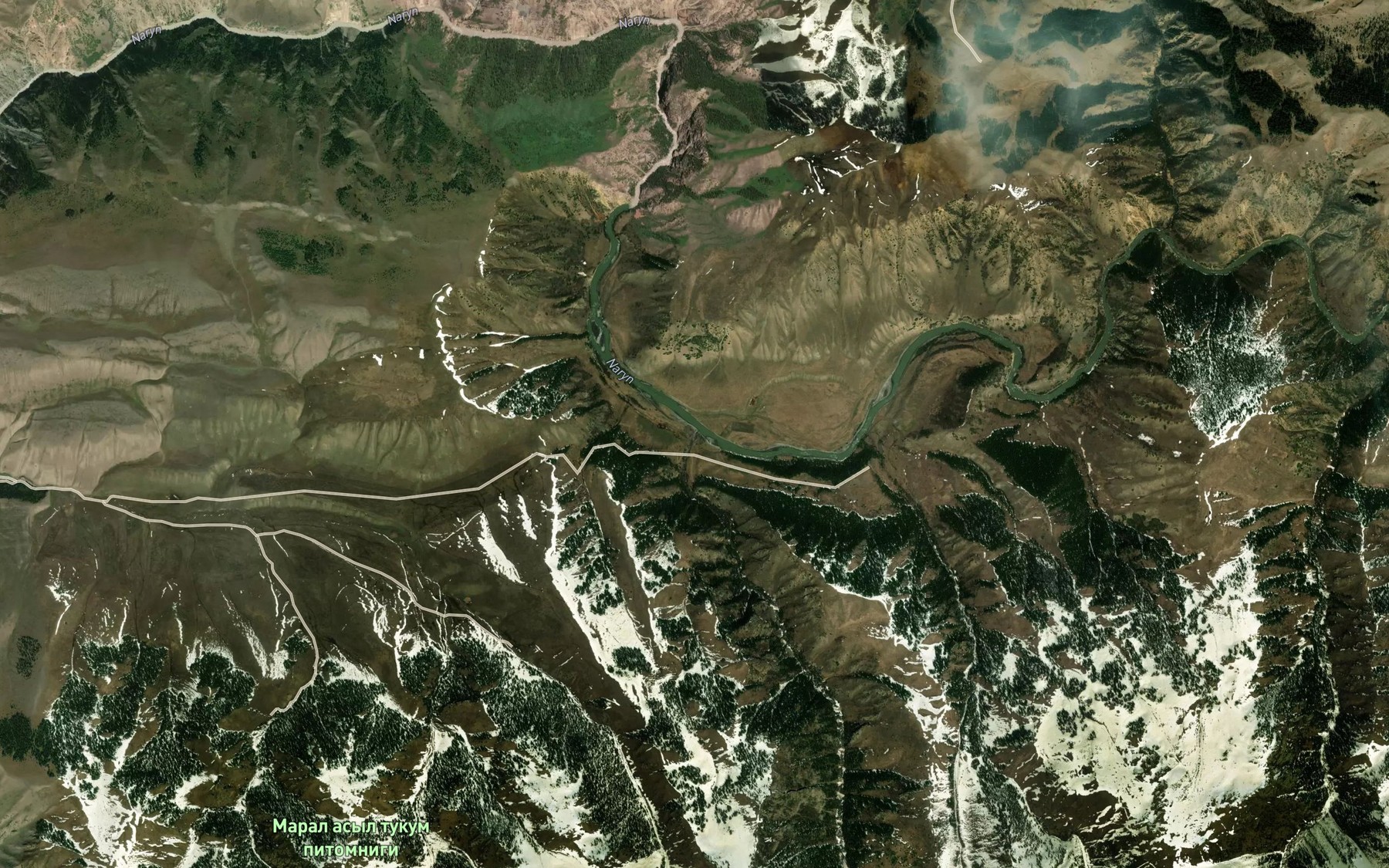 Satellite map of the Karatash