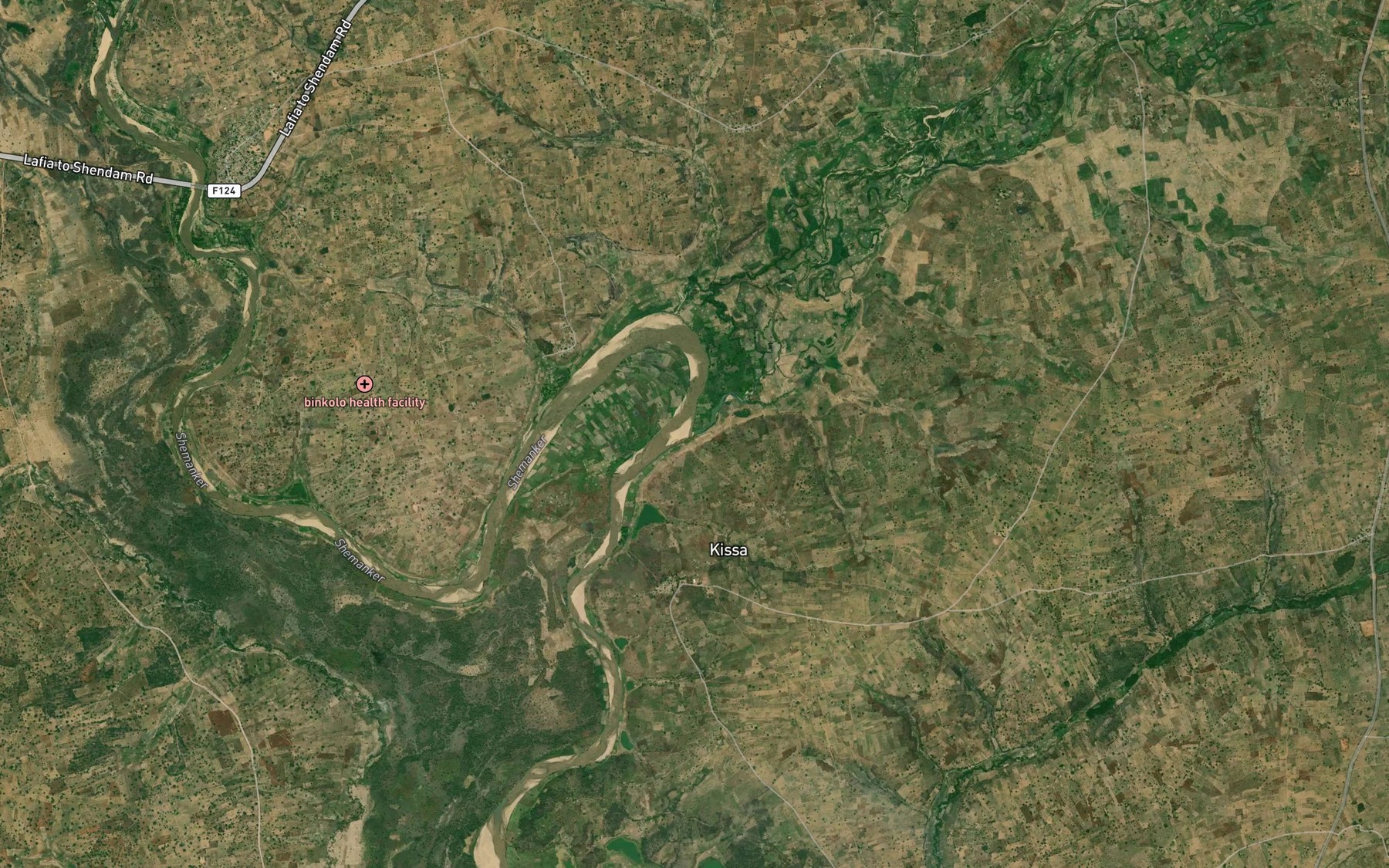 Satellite map of the River Shendam