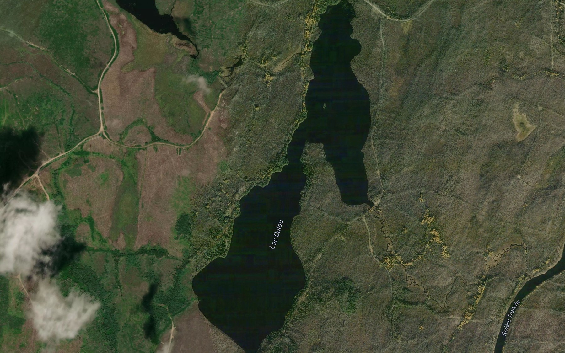 Satellite map of the Lac Oulou