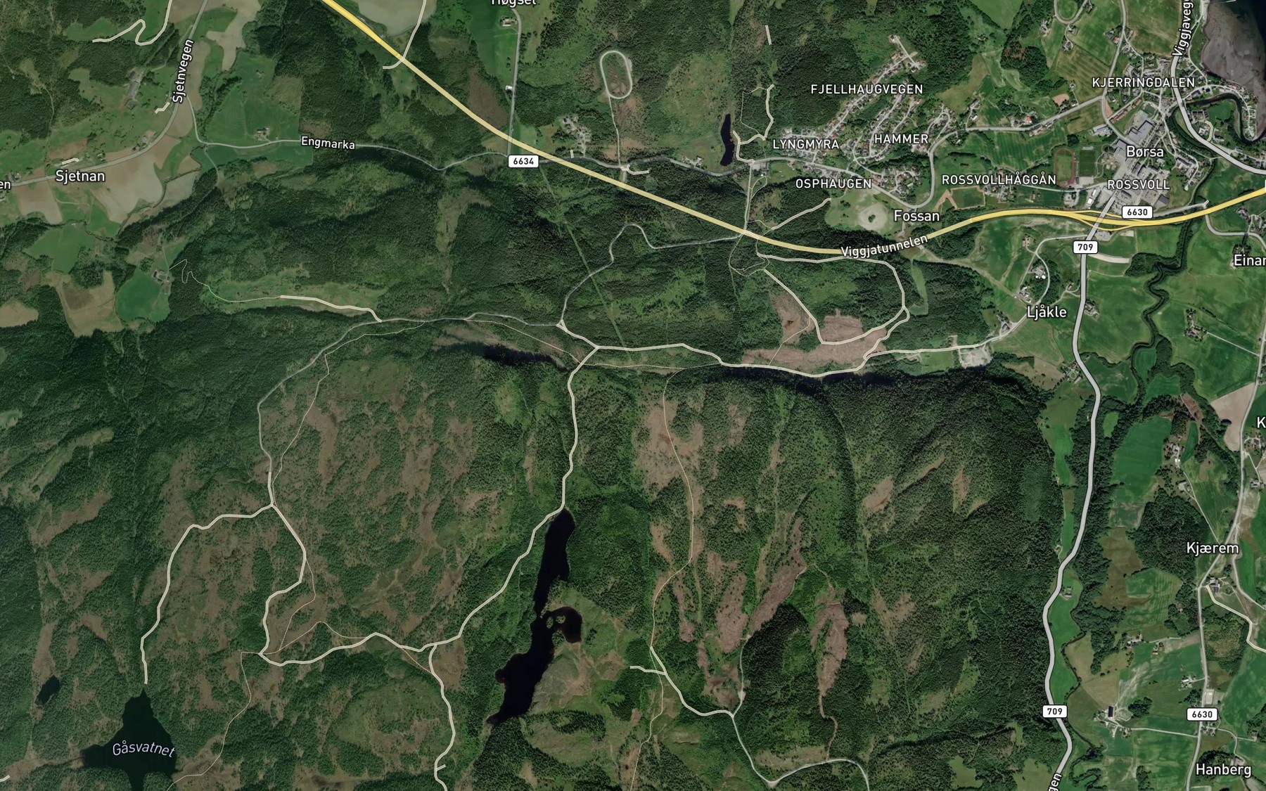 Satellite map of the Ribekken
