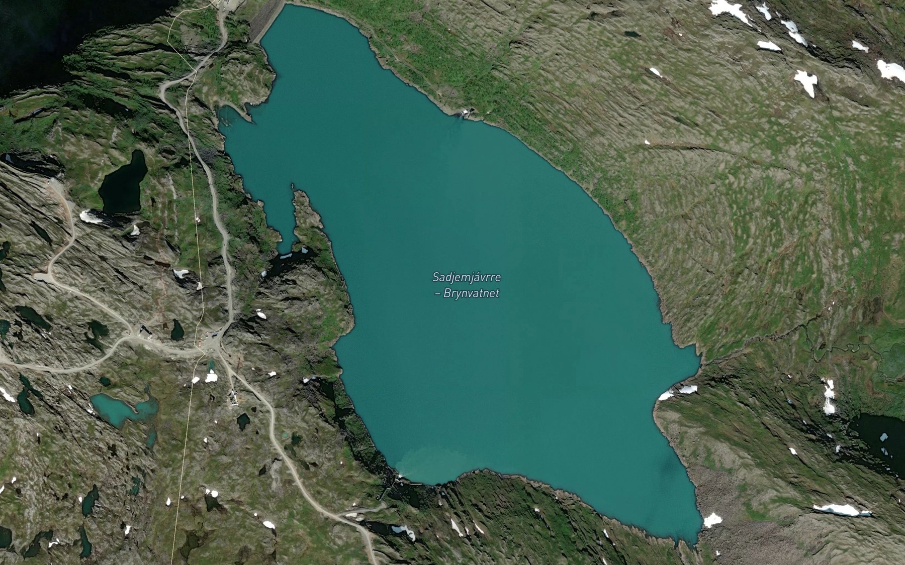 Satellite map of the Brynvatnet