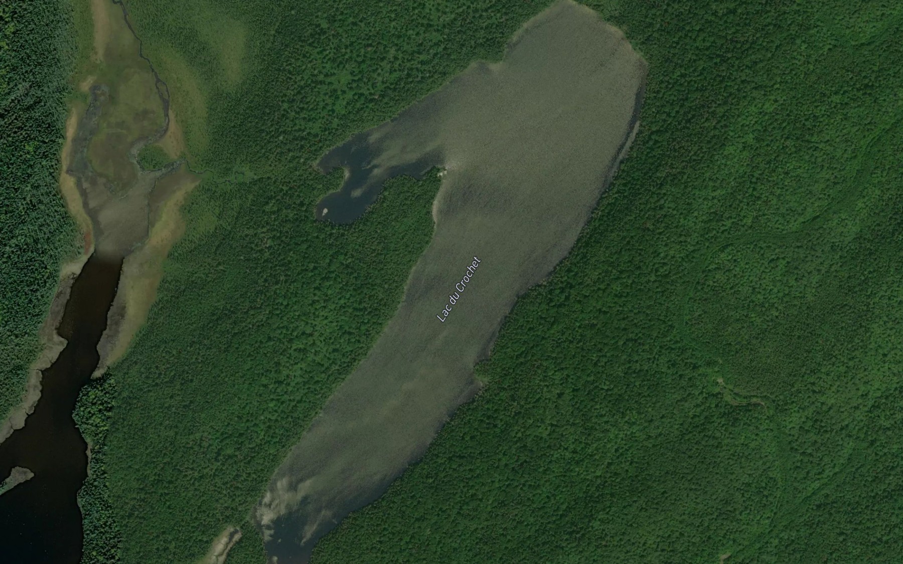 Satellite map of the Lac du Crochet