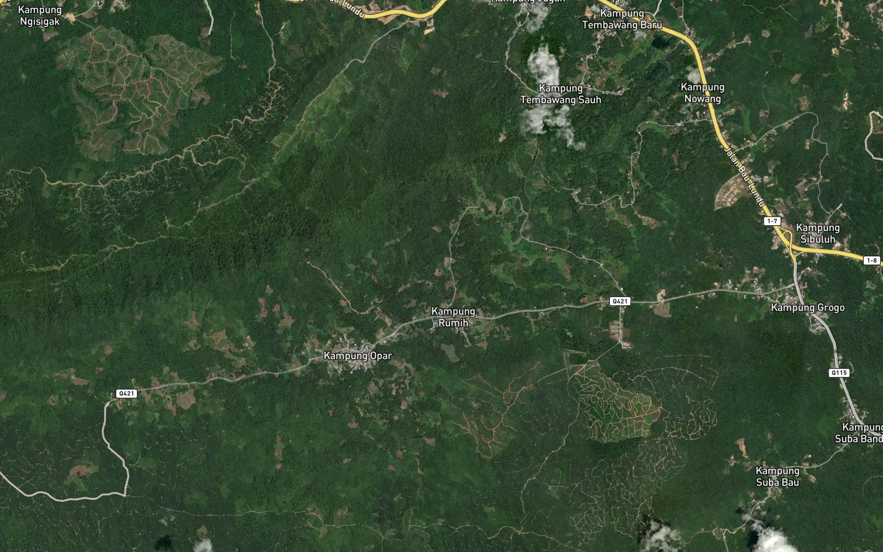 Satellite map of the Sungai Satu