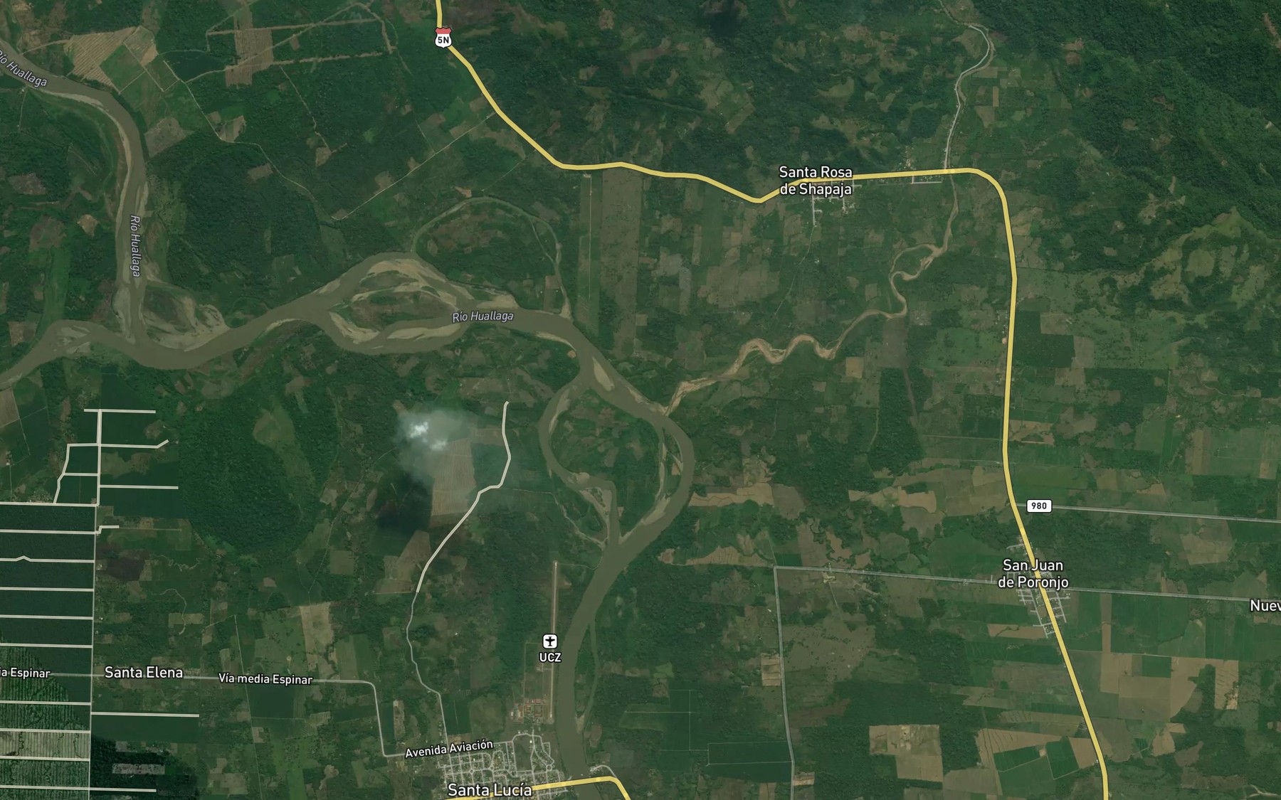 Satellite map of the Cachiyacu