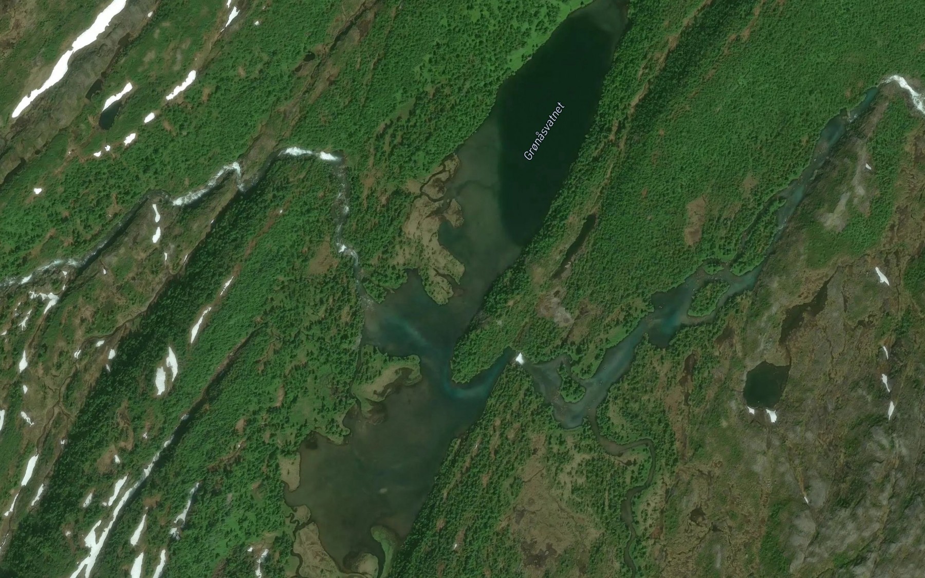 Satellite map of the Gronasvatnet