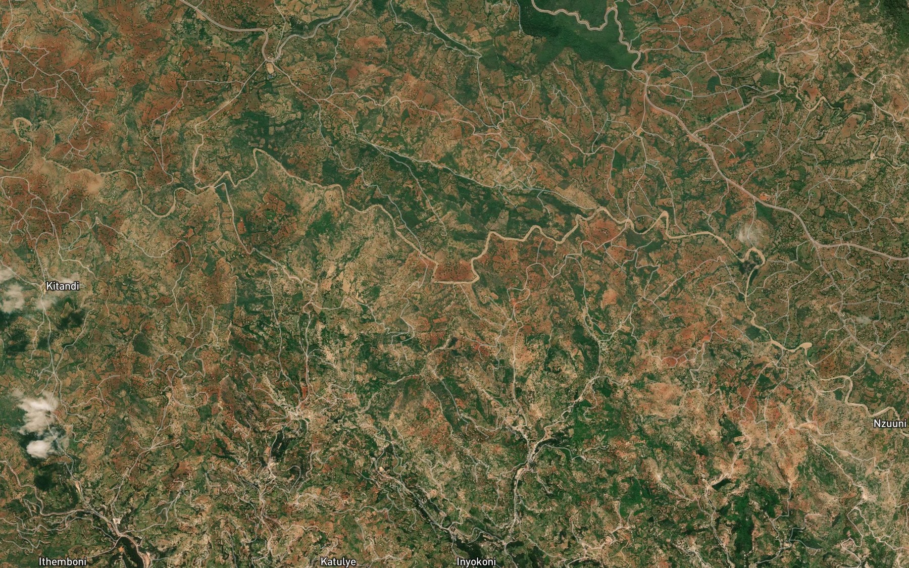 Satellite map of the Nthiani