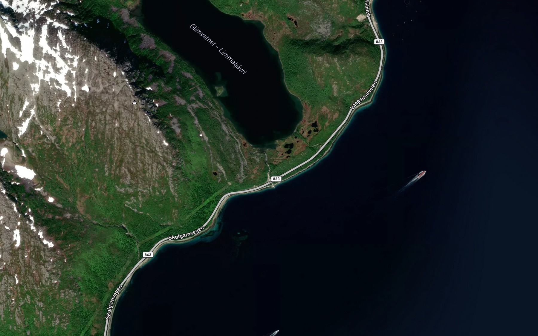 Satellite map of the Glimelva