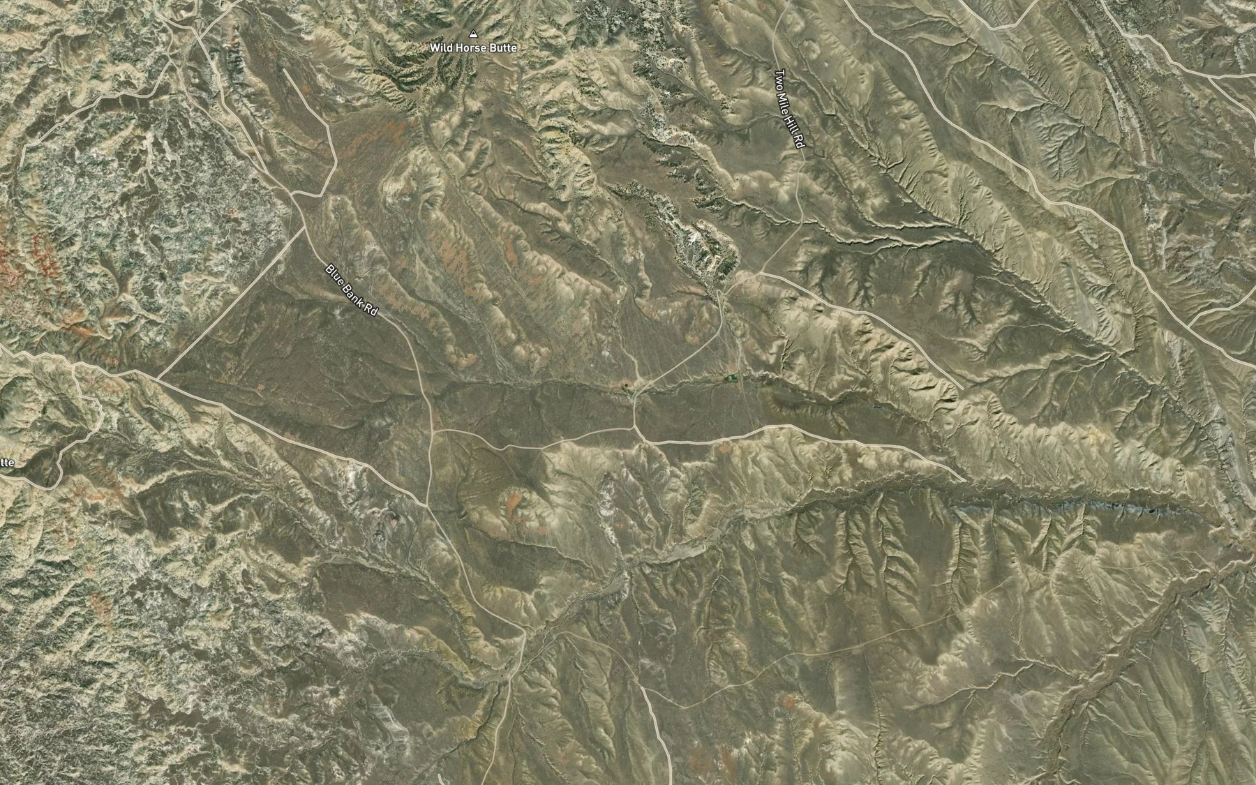 Satellite map of the Bedstead Reservoir
