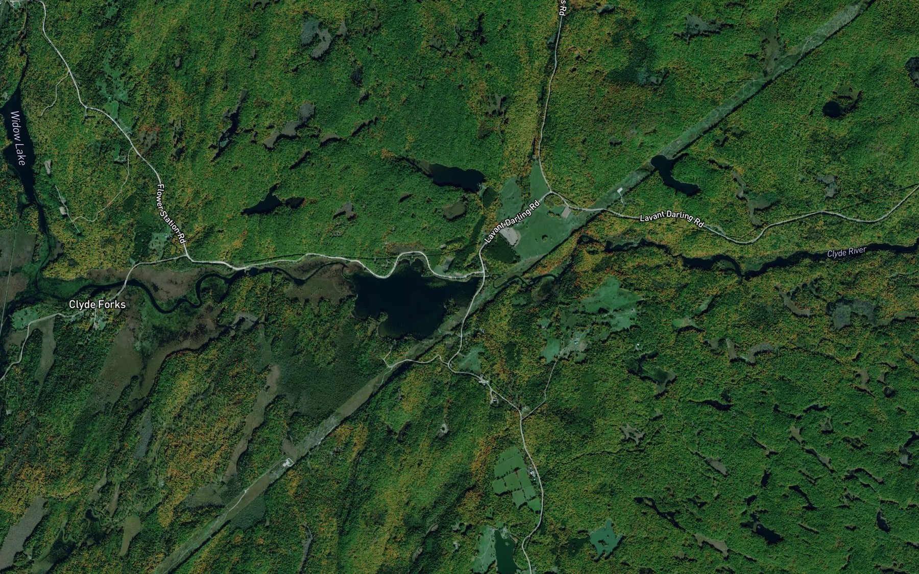 Satellite map of the Lavant Creek