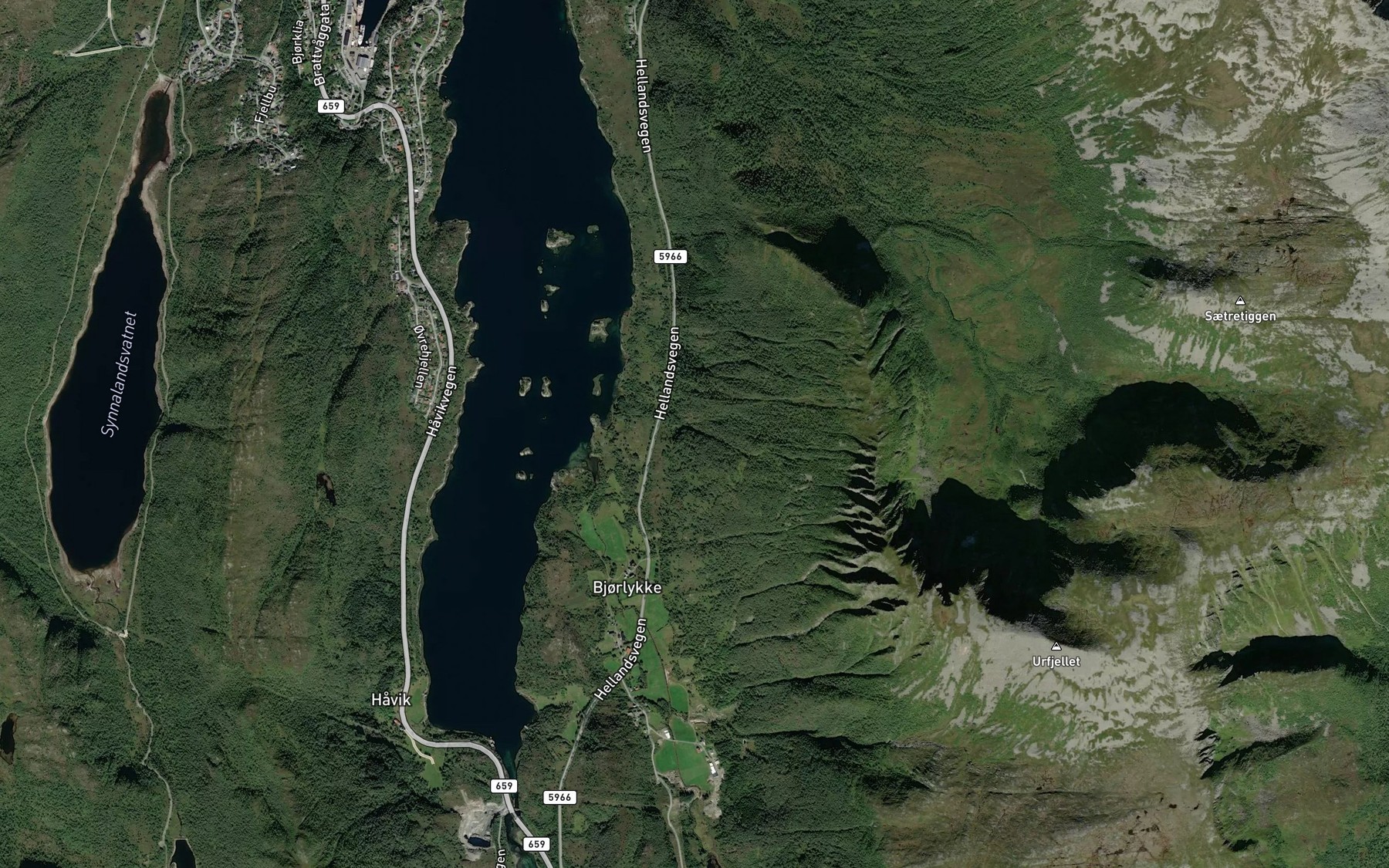 Satellite map of the Nyfonna