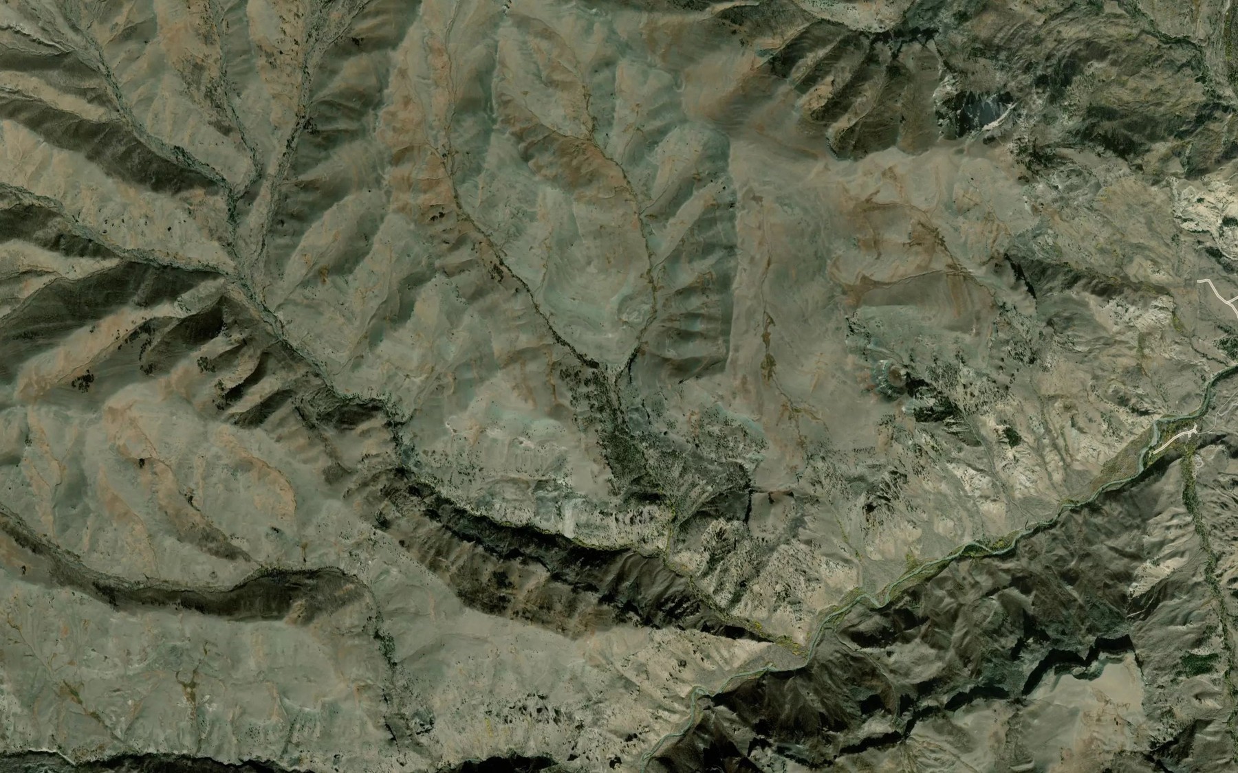 Satellite map of the Left Fork Betty Creek