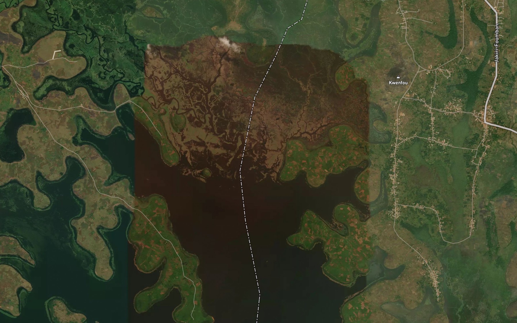 Satellite map of the Monoun