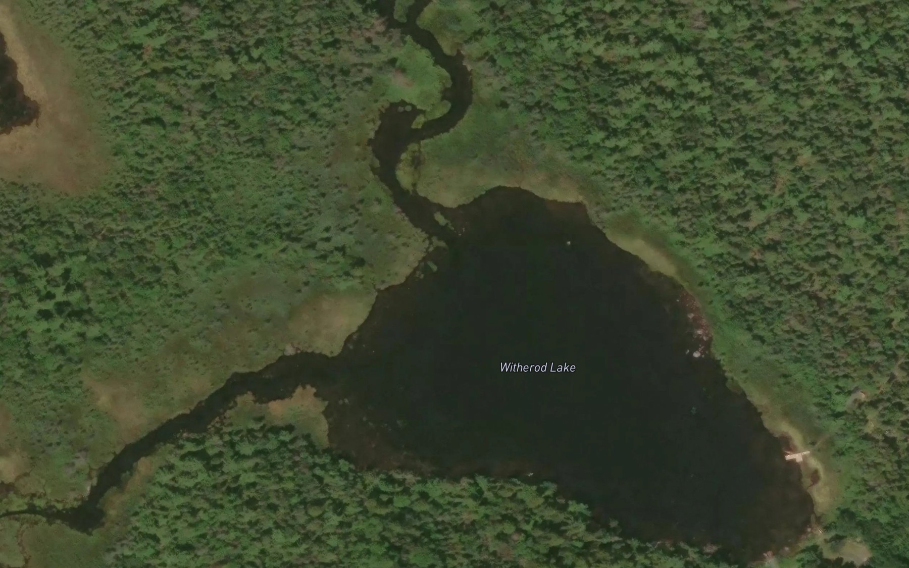 Satellite map of the Witherod Lake