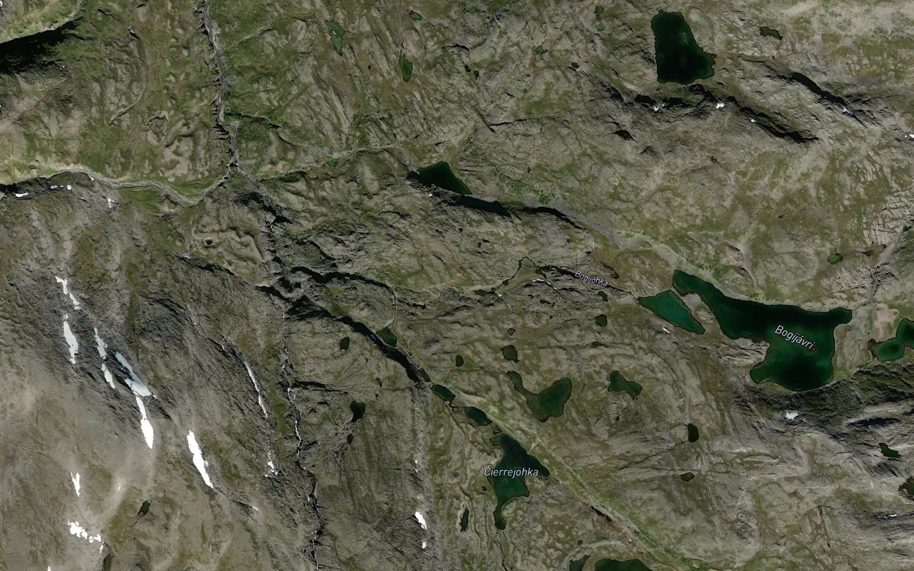 Satellite map of the Bogijohka