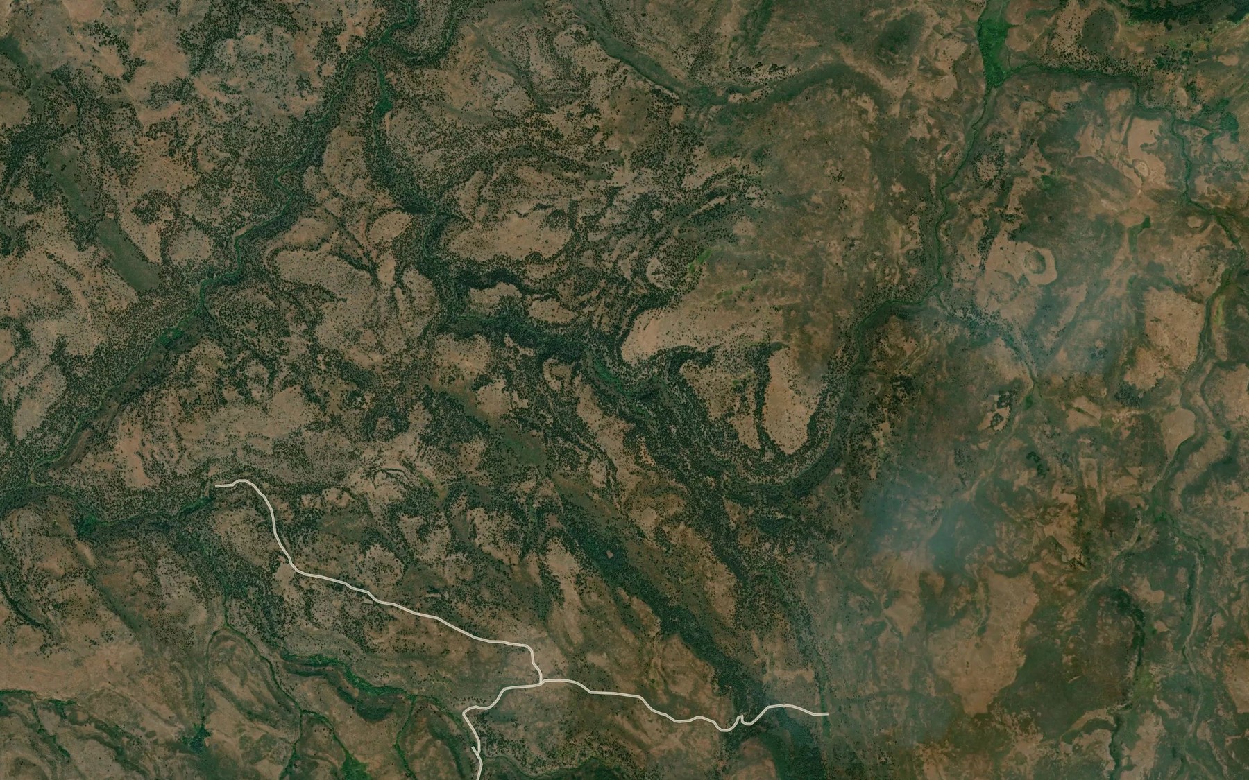 Satellite map of the Ysassio Creek