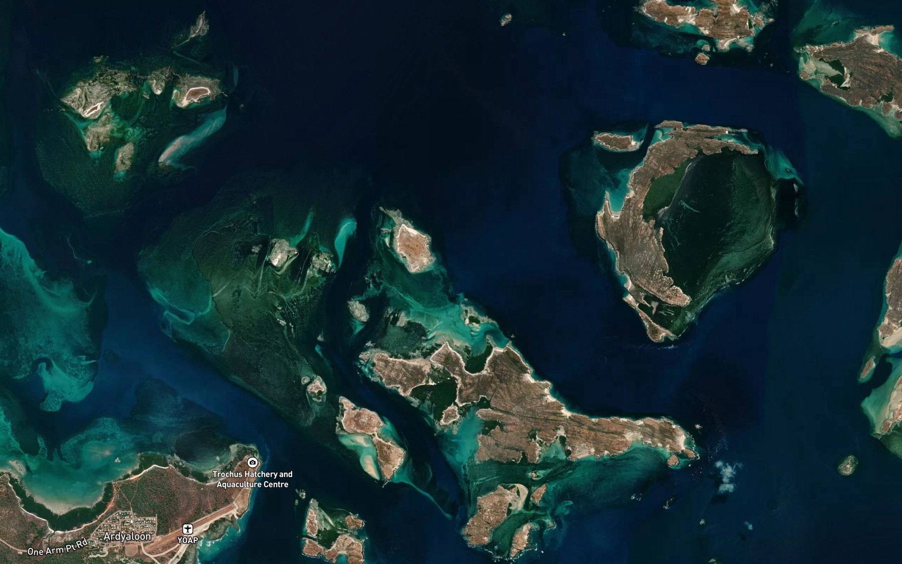 Satellite map of the Escape Pass