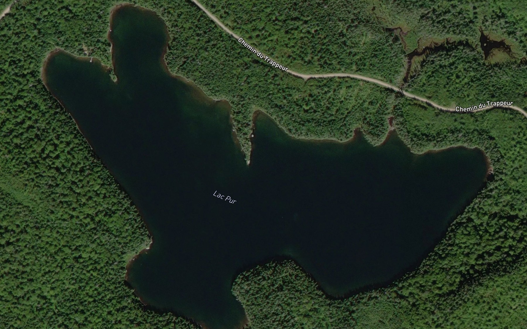 Satellite map of the Lac Pur